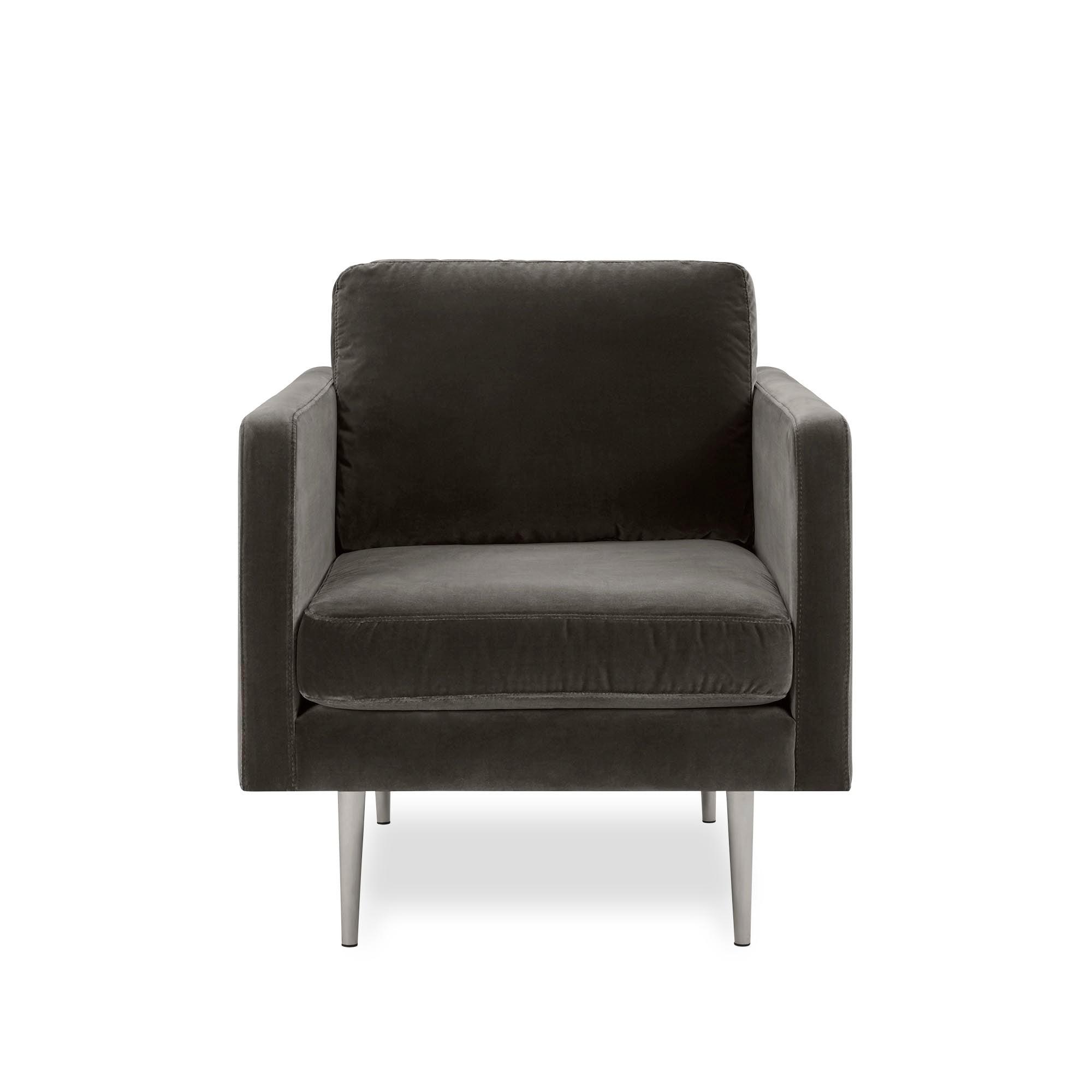 Fauteuil JOREL velours gris