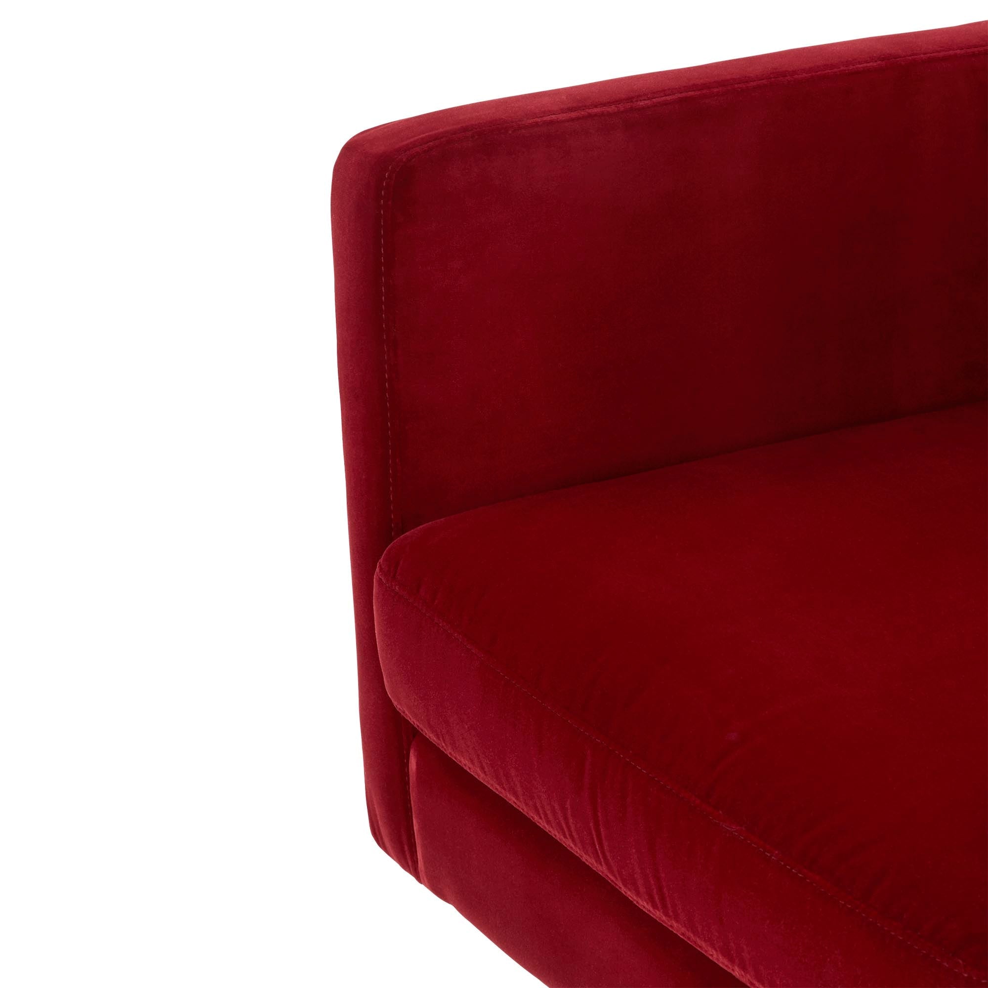 Fauteuil JOREL velours rouge