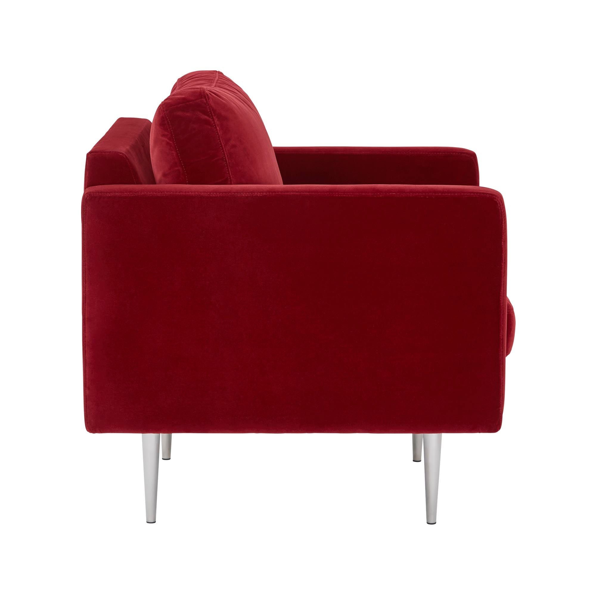 Fauteuil JOREL velours rouge