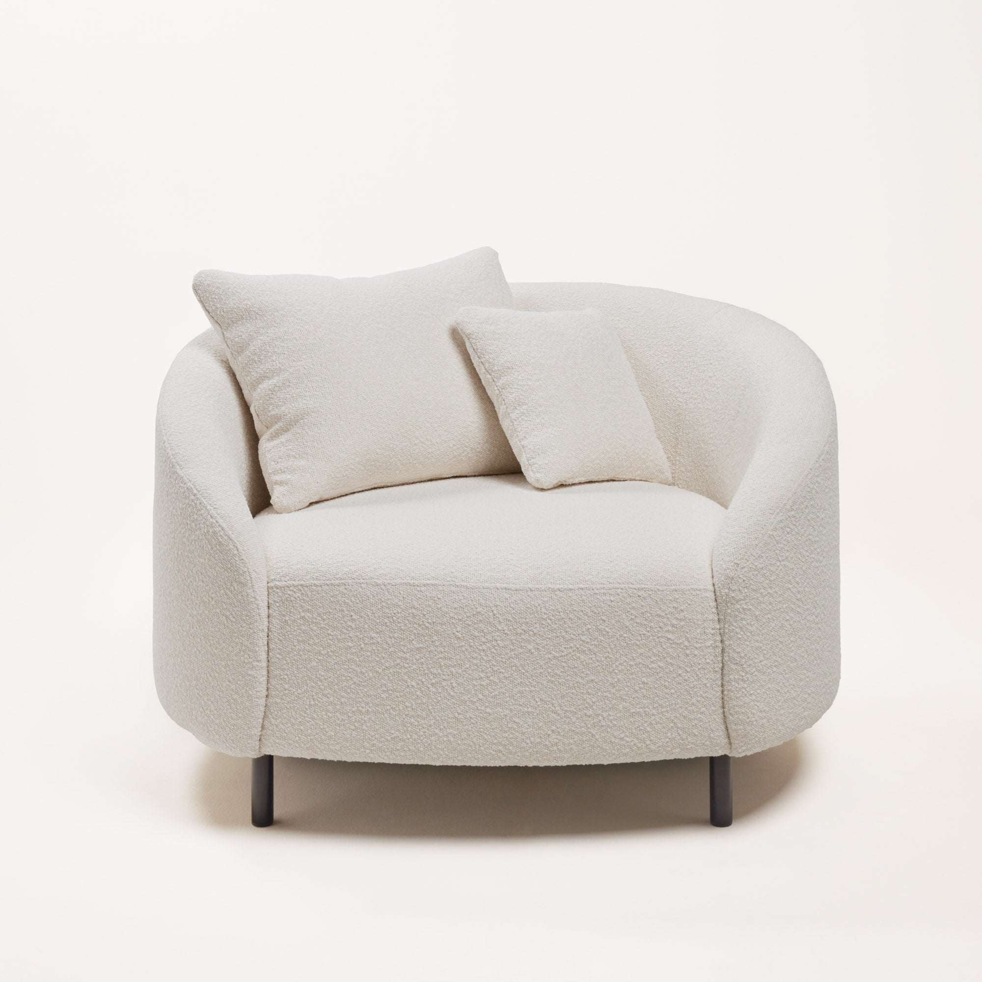 Fauteuil JULIKA écru bouclé