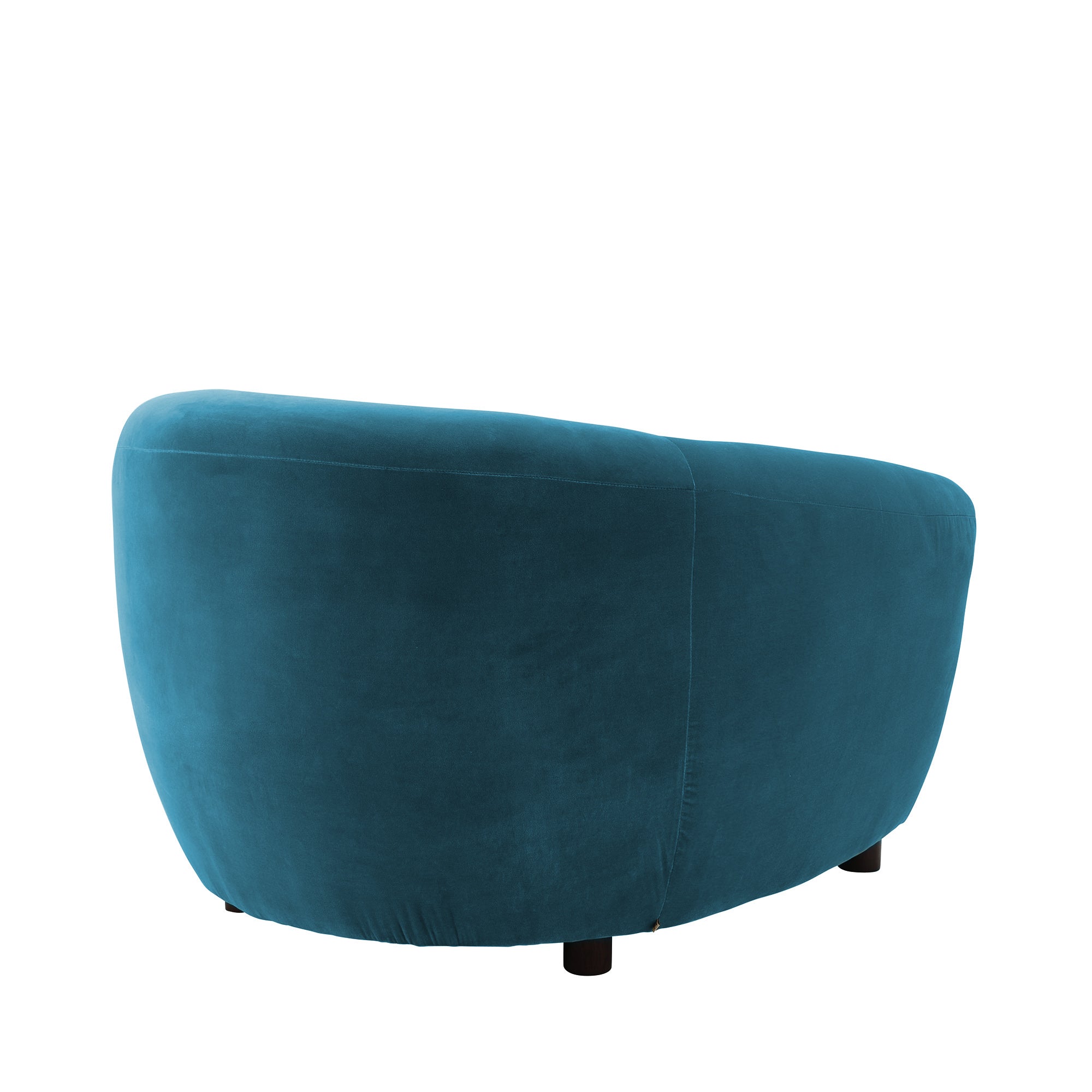 Fauteuil RAFAELE velours bleu pétrole