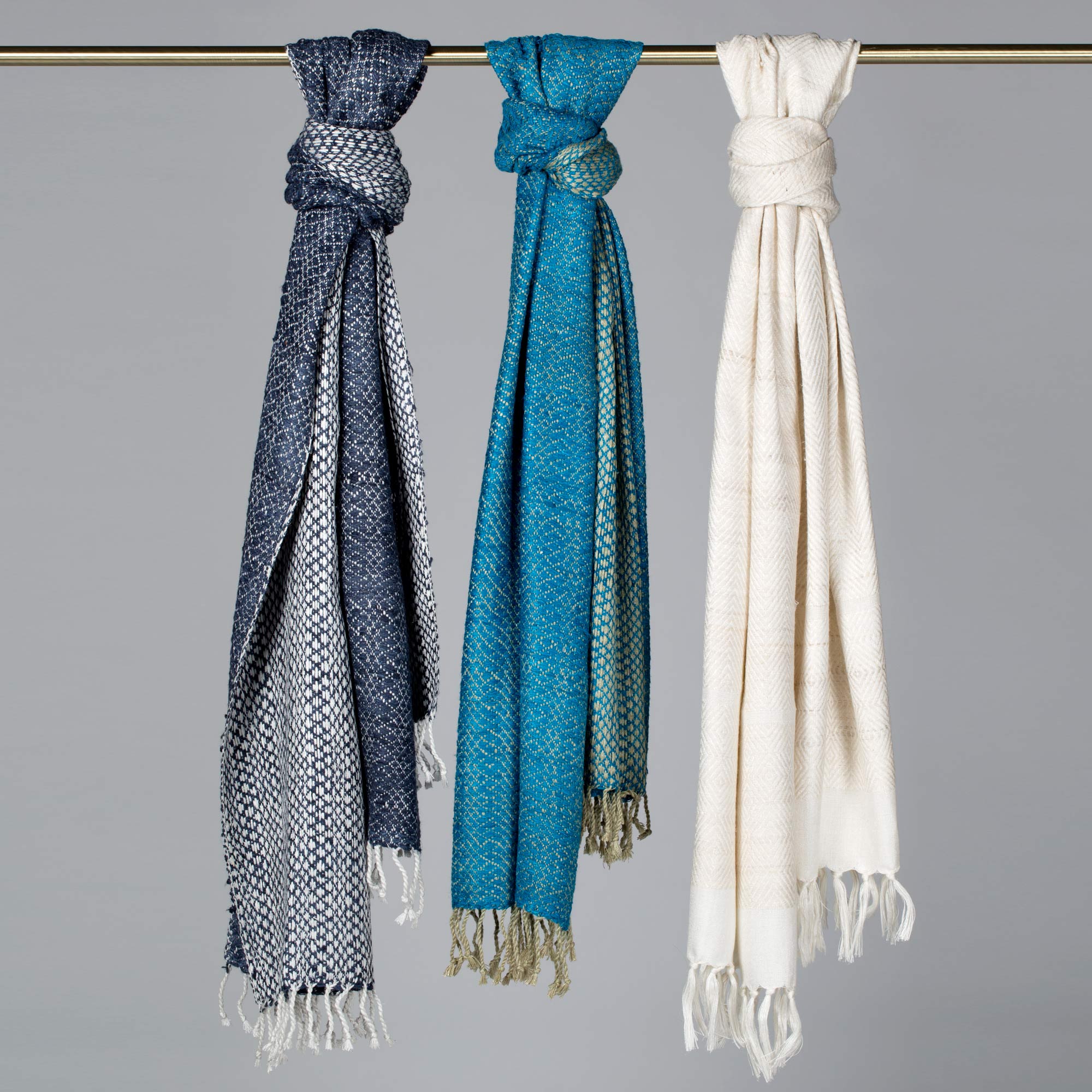 Foulard SILK ROAD gris foncé