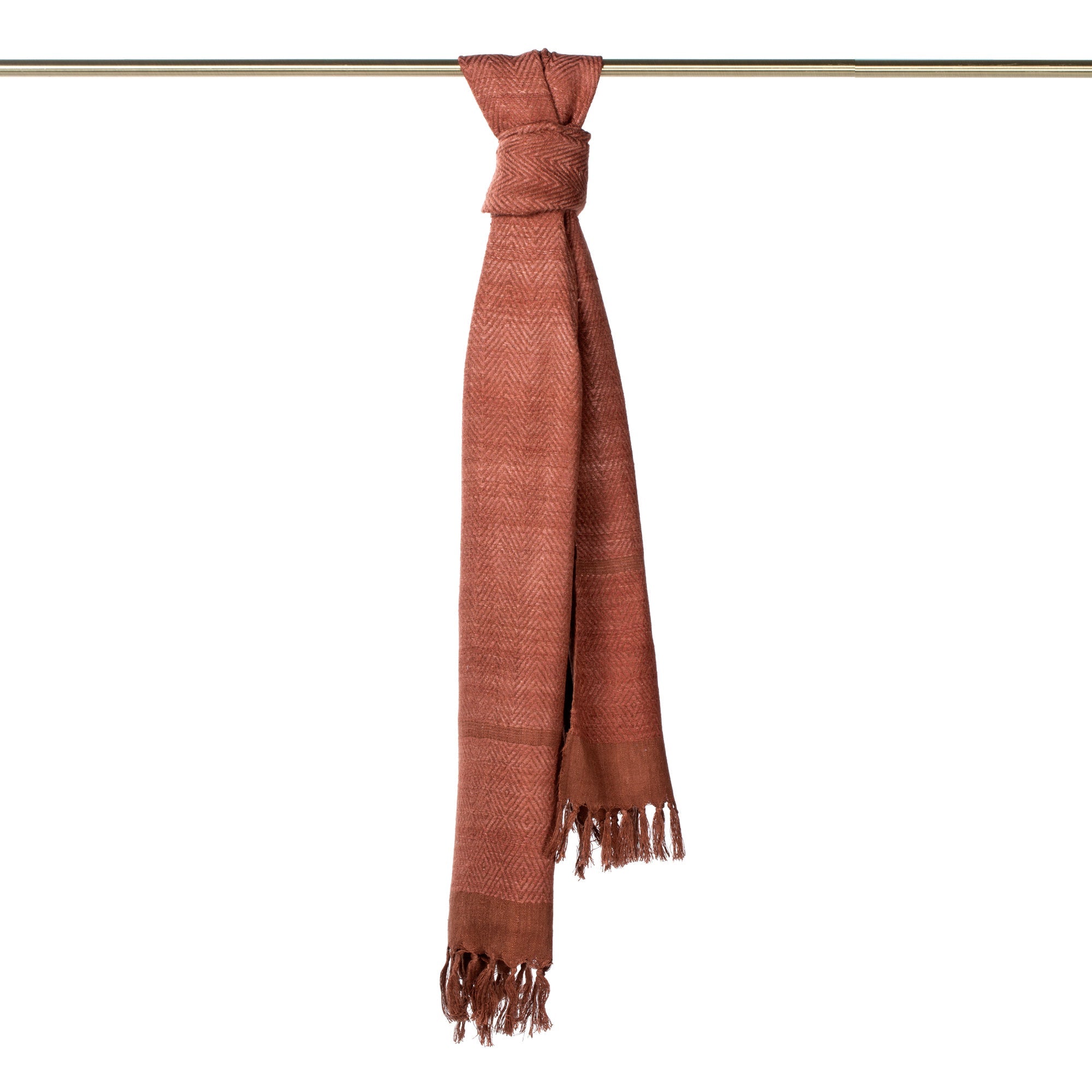 Foulard TASAR SILK orange brique