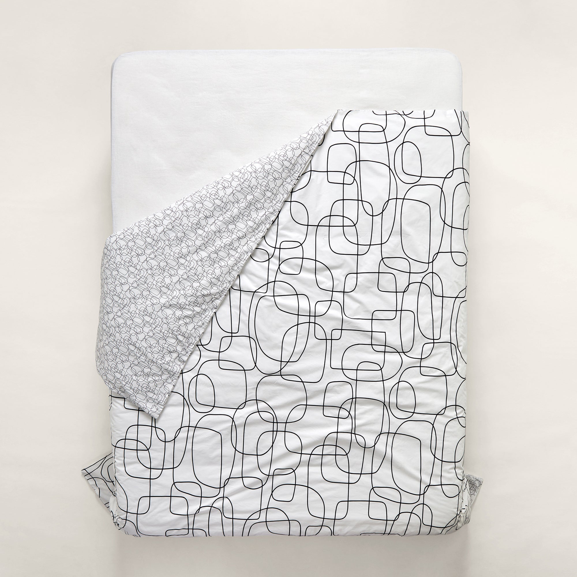 Housse de couette ARIANA blanc et noir