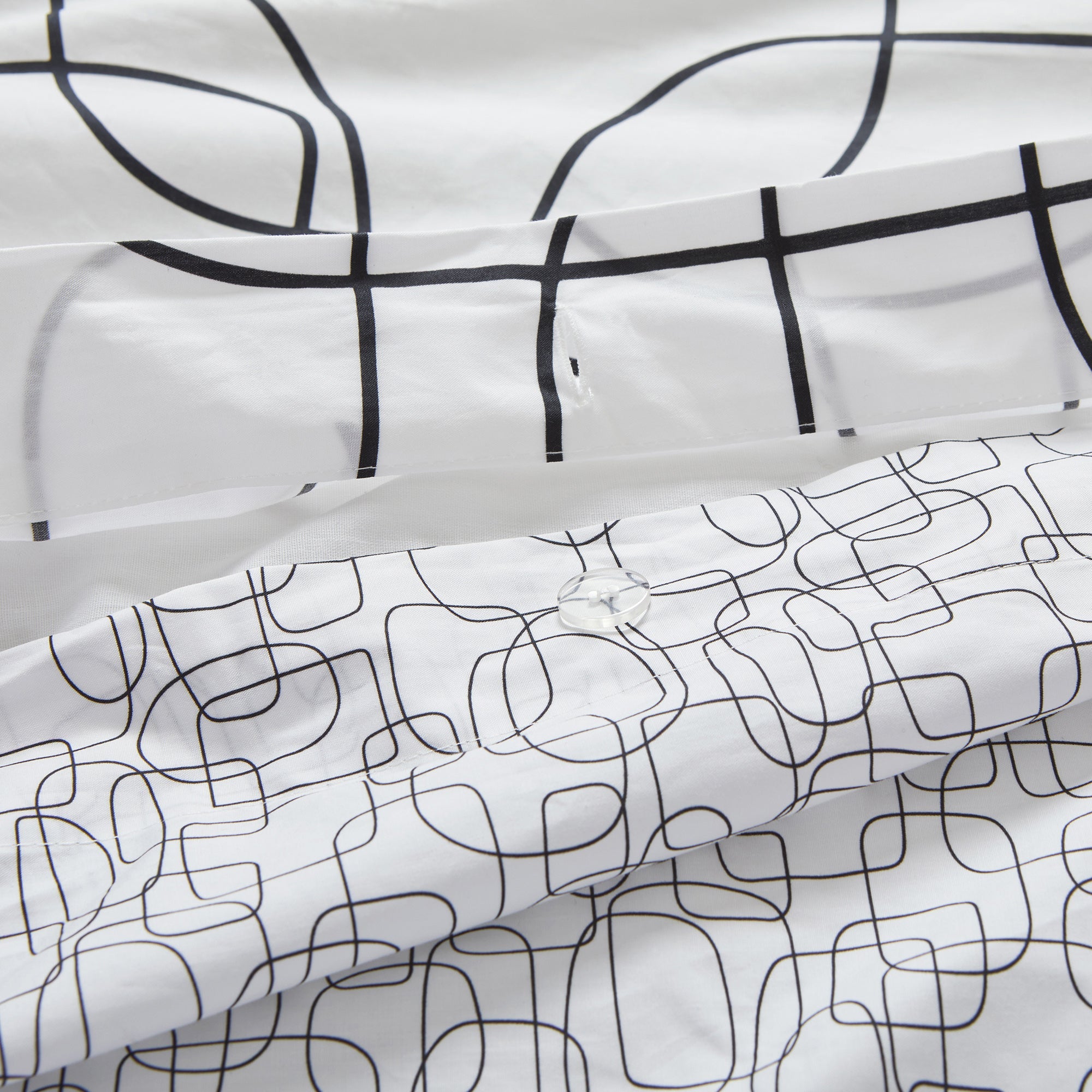 Housse de couette ARIANA blanc et noir