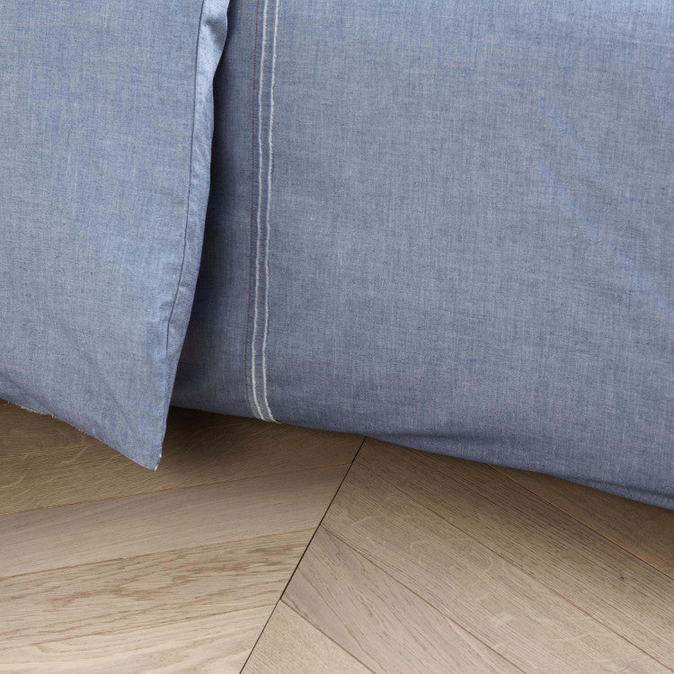 Housse de couette LUKE bleu chambray