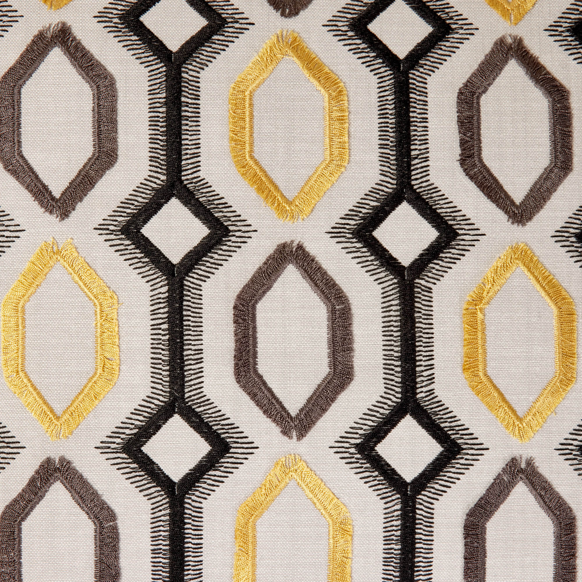 Housse de coussin BARTOLO gris et ocre