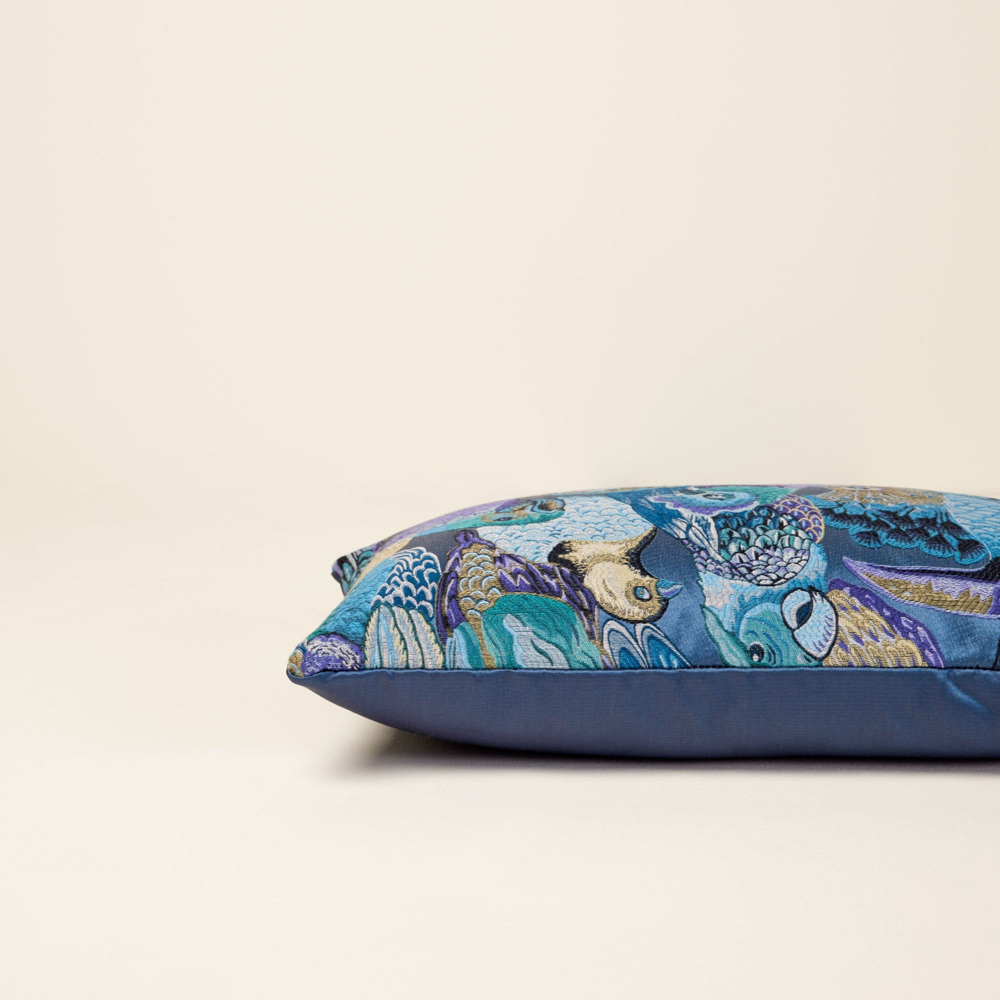Housse de coussin JUNGLE BIRDS cobalt