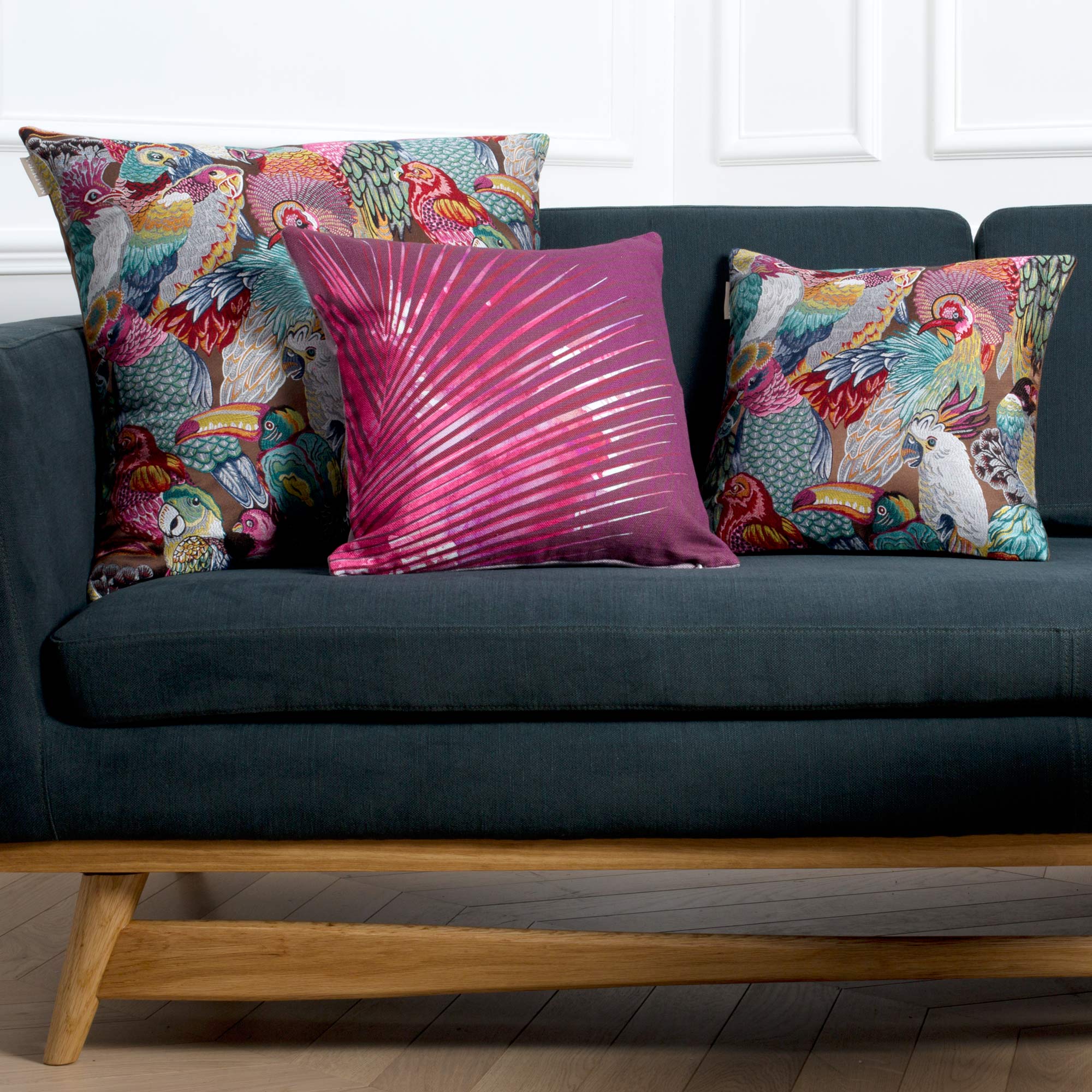Housse de coussin JUNGLE BIRDS terrako