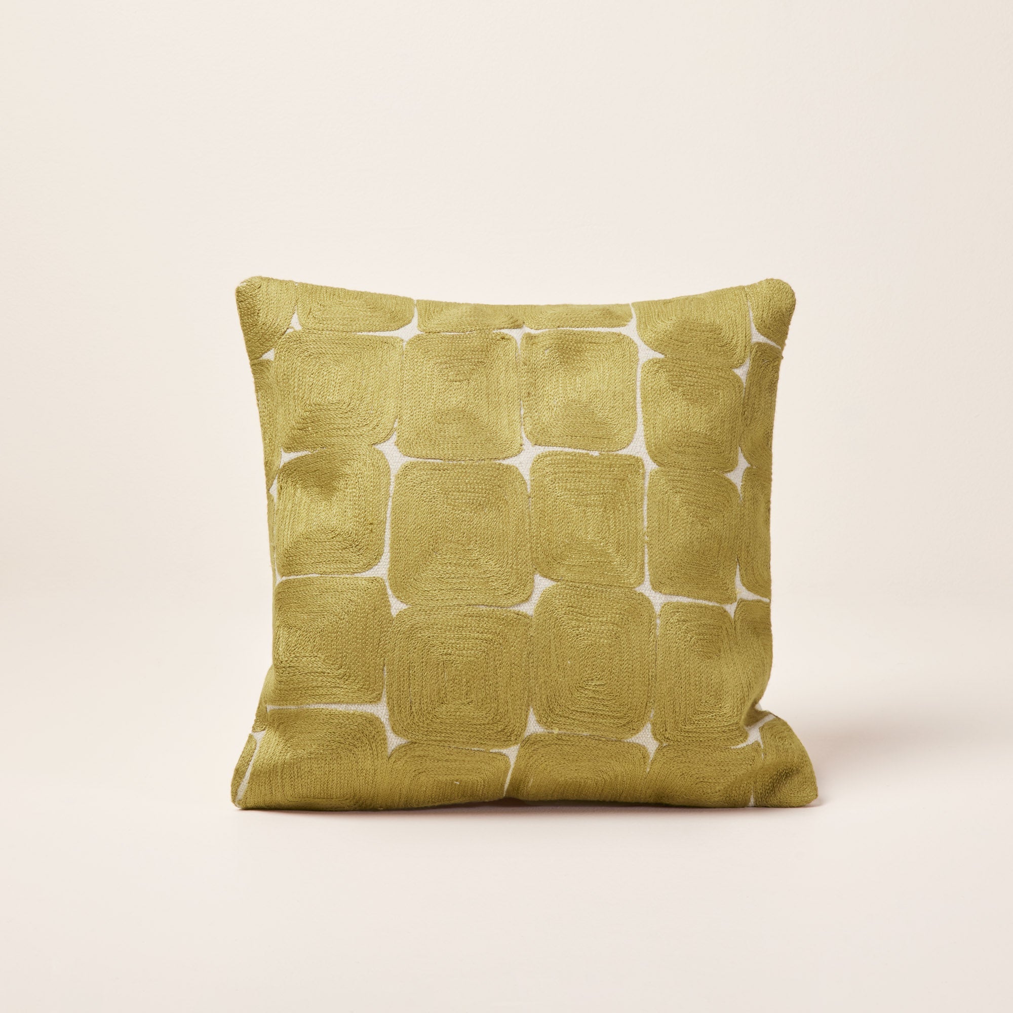 Housse de coussin KARTY naturel jaune doré