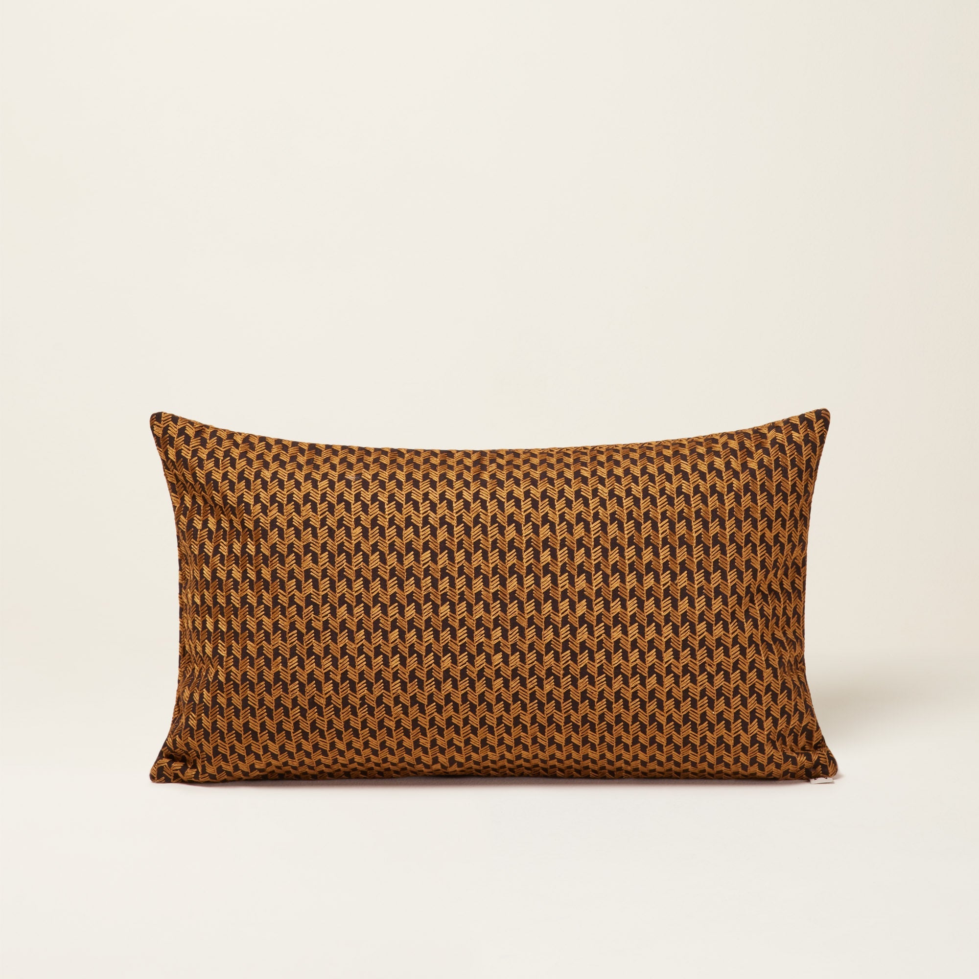 Housse de coussin OCTAVE noir et mordoré