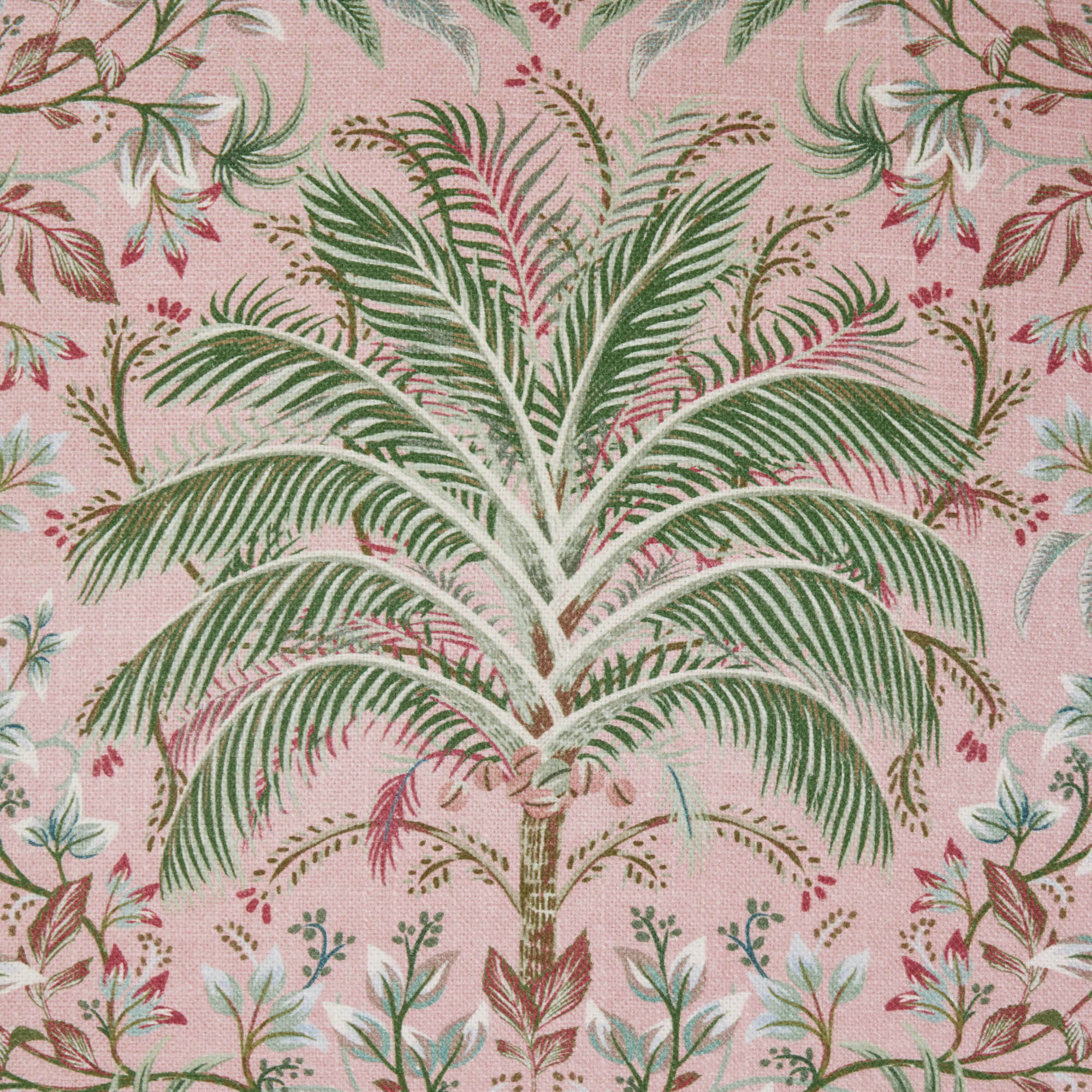 Housse de coussin UBARI rose pétale et vert