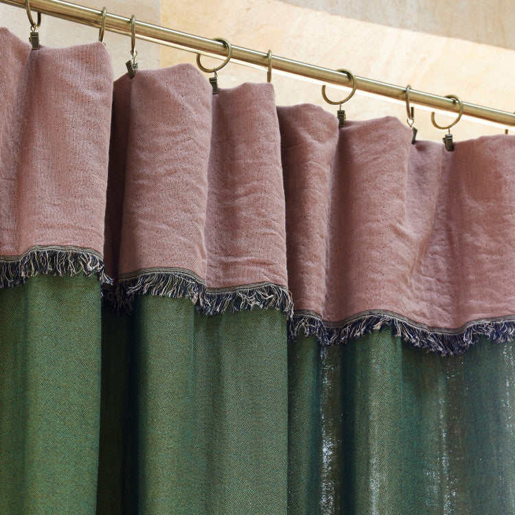 Lot de 2 panneaux CALYPSO vert loden et rose