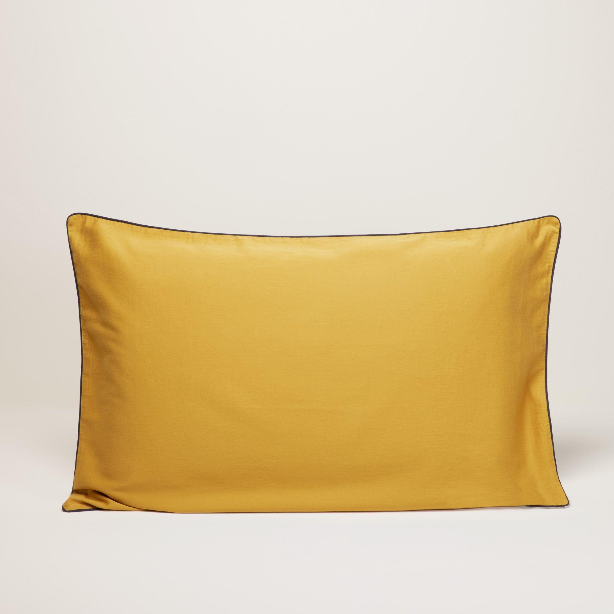 Lot de 2 taies d'oreiller ADEN sable blanc et moutarde