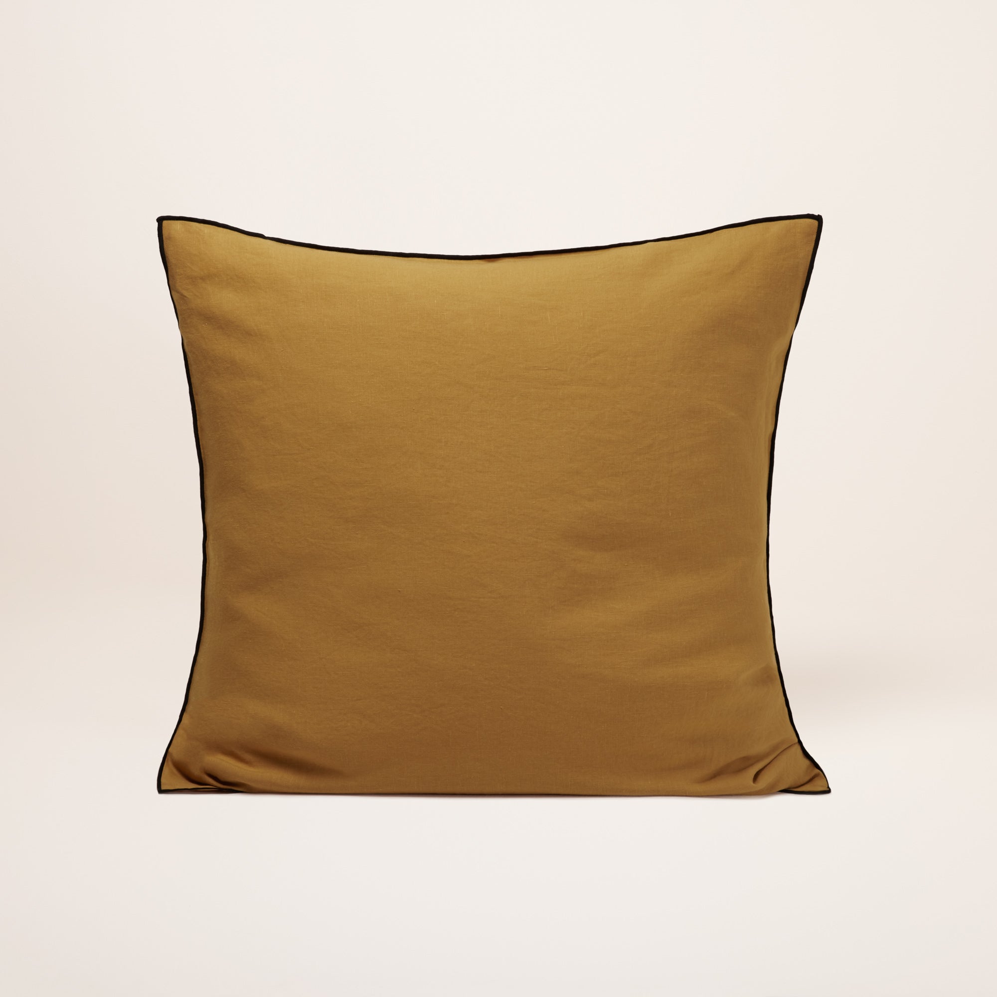 Lot de 2 taies d'oreiller CARLINA bronze et bourdon noir