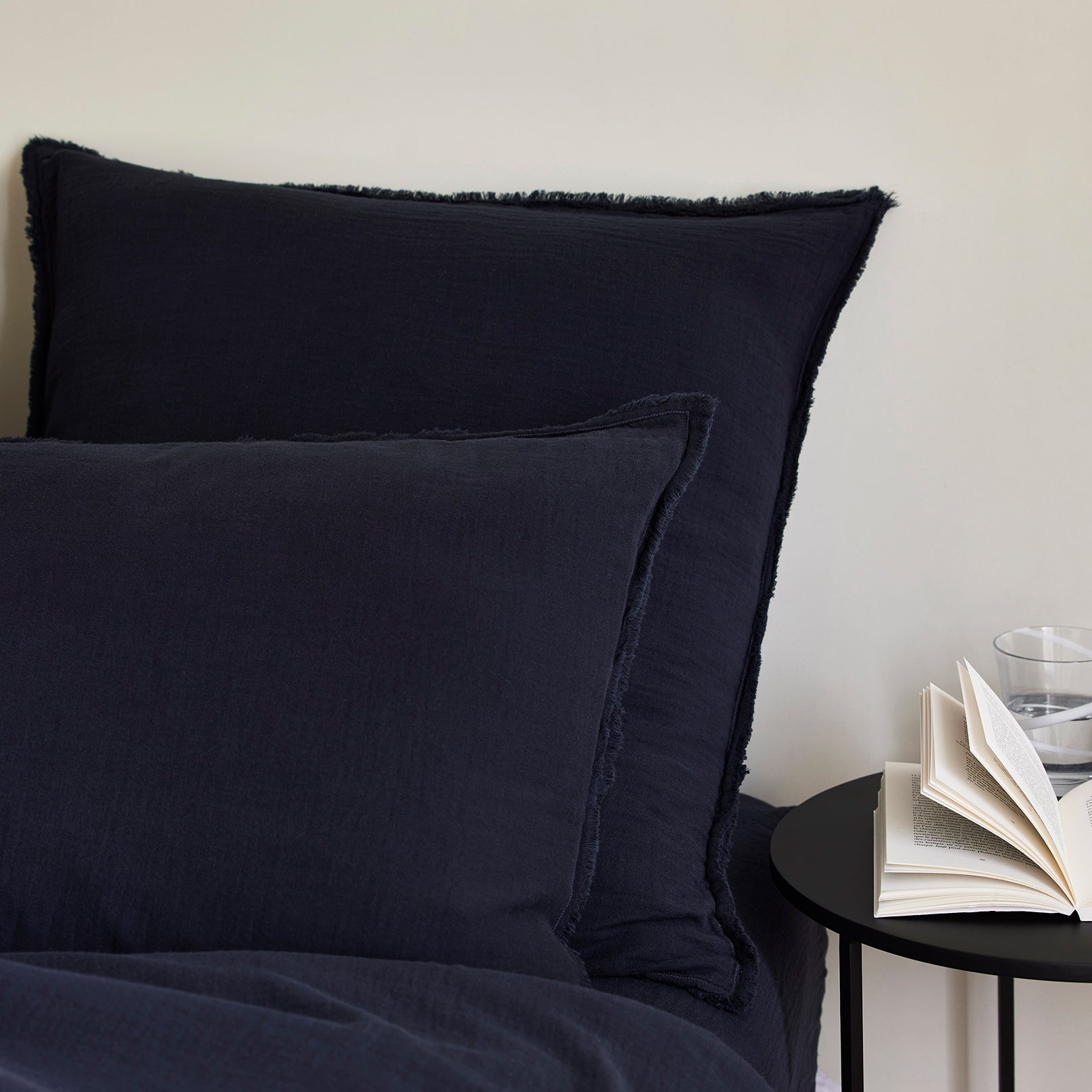 Lot de 2 taies d'oreiller LOU encre bleue
