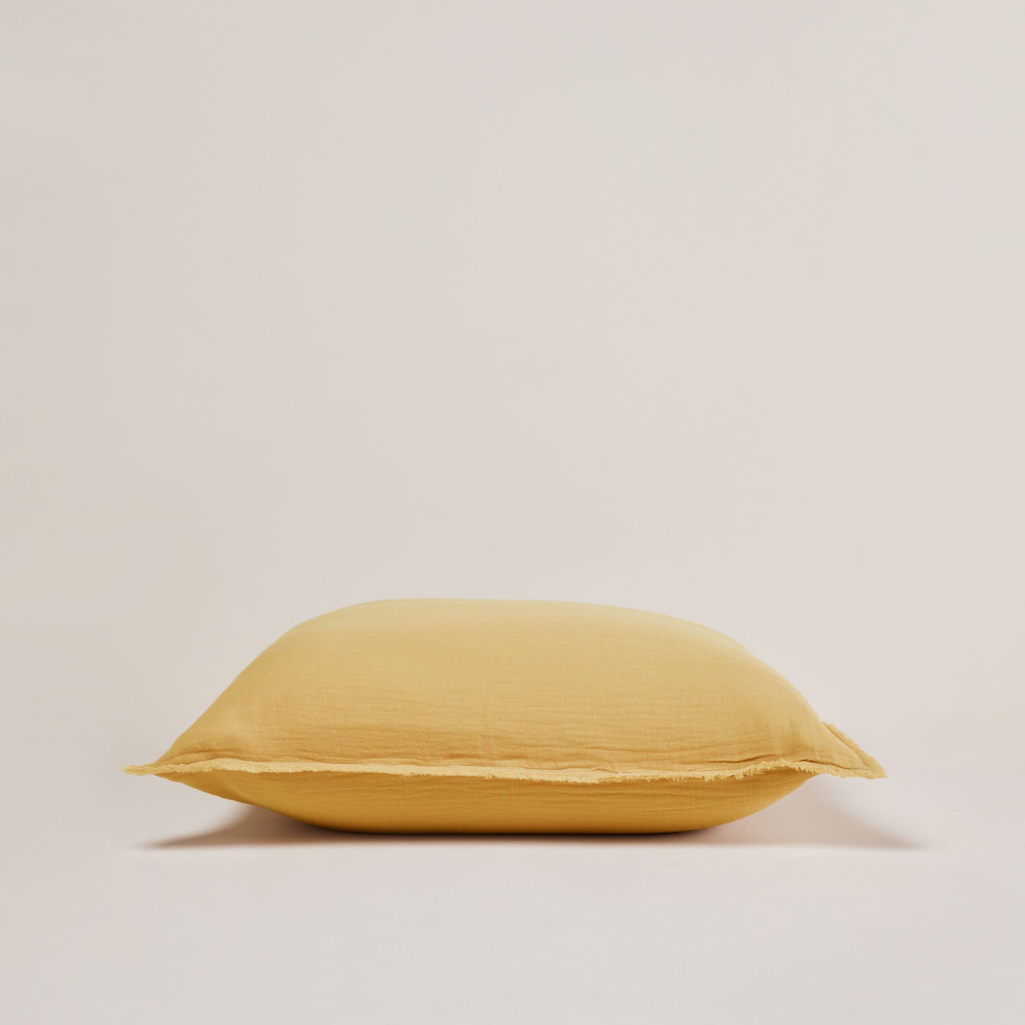 Lot de 2 taies d'oreiller LOU jaune paille