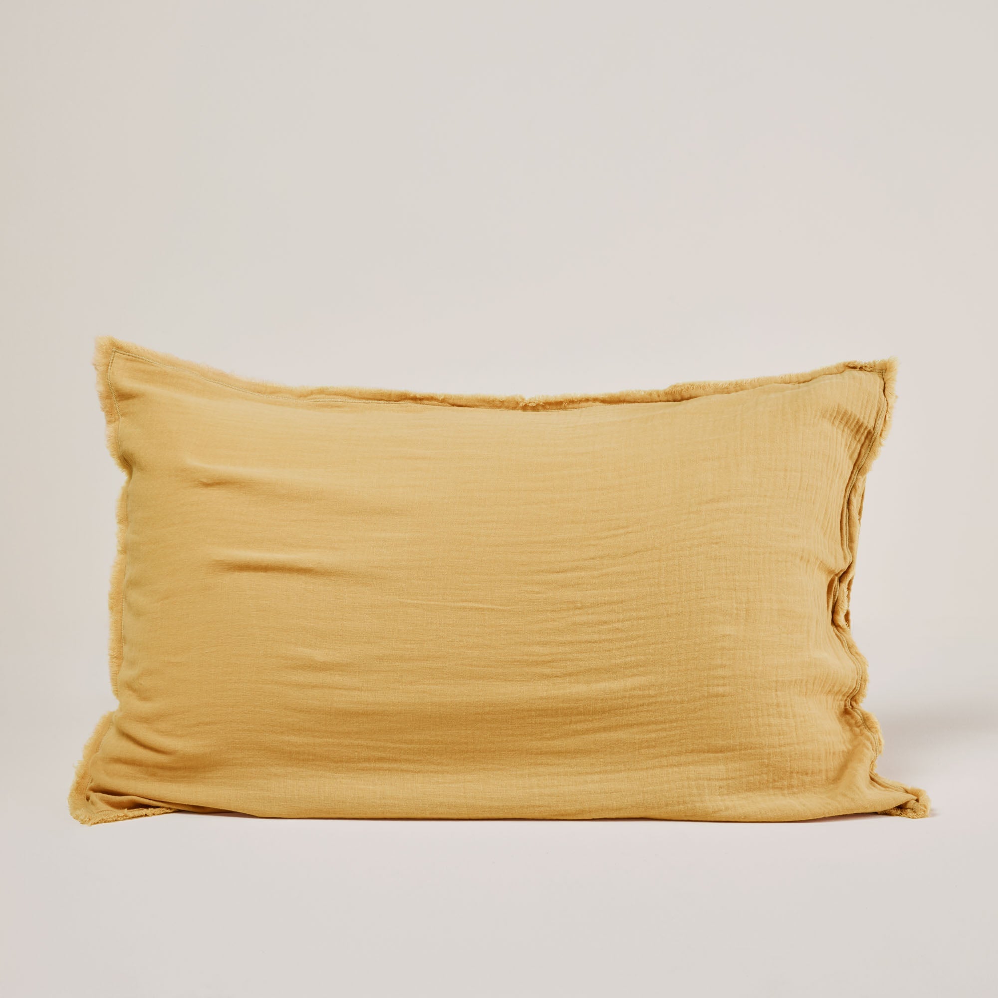Lot de 2 taies d'oreiller LOU jaune paille