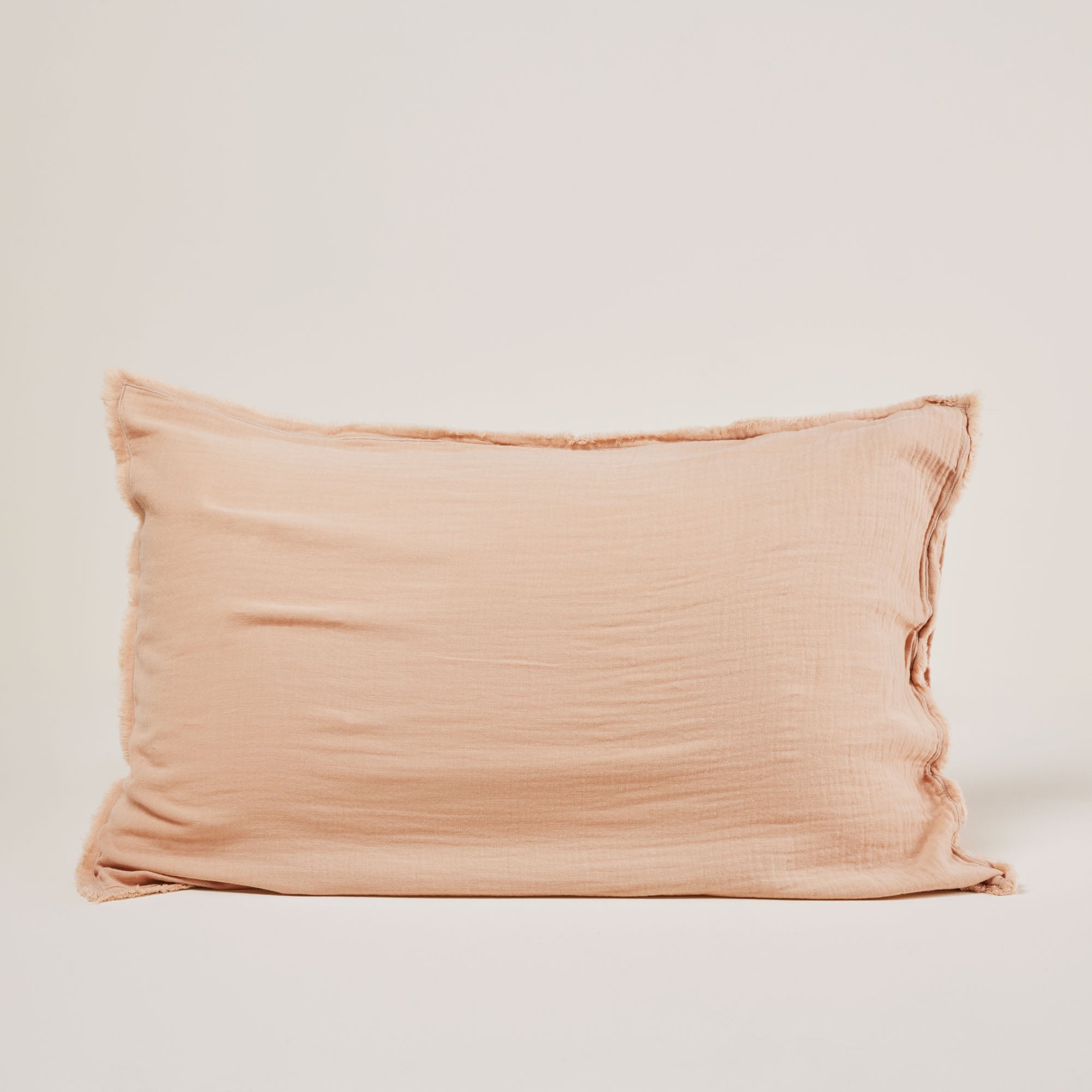 Lot de 2 taies d'oreiller LOU pêche rosé