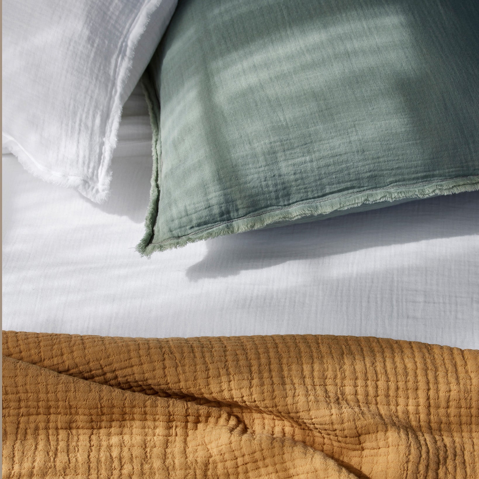 Lot de 2 taies d'oreiller LOU sauge