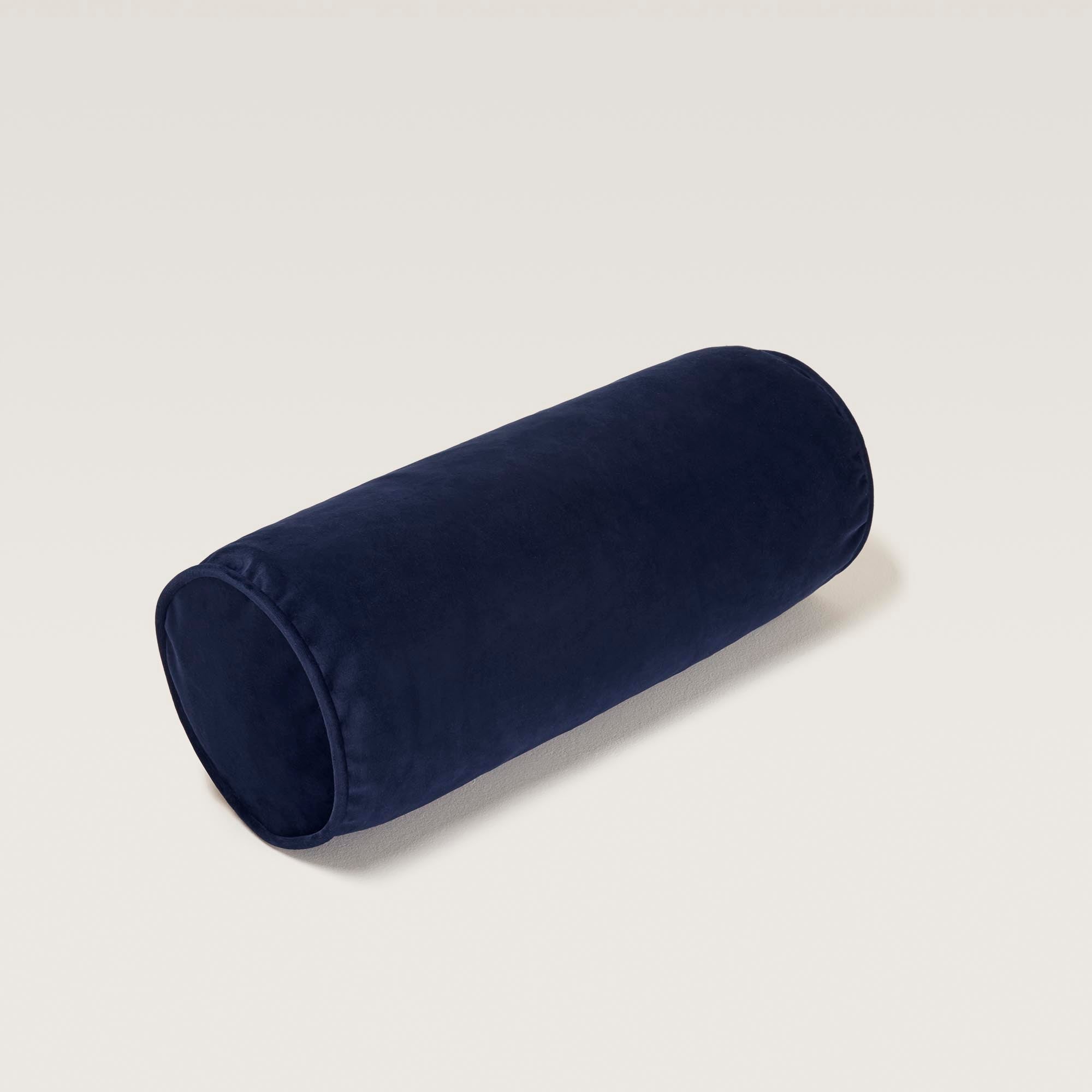 Lot de 2 traversins CESARE velours bleu nuit