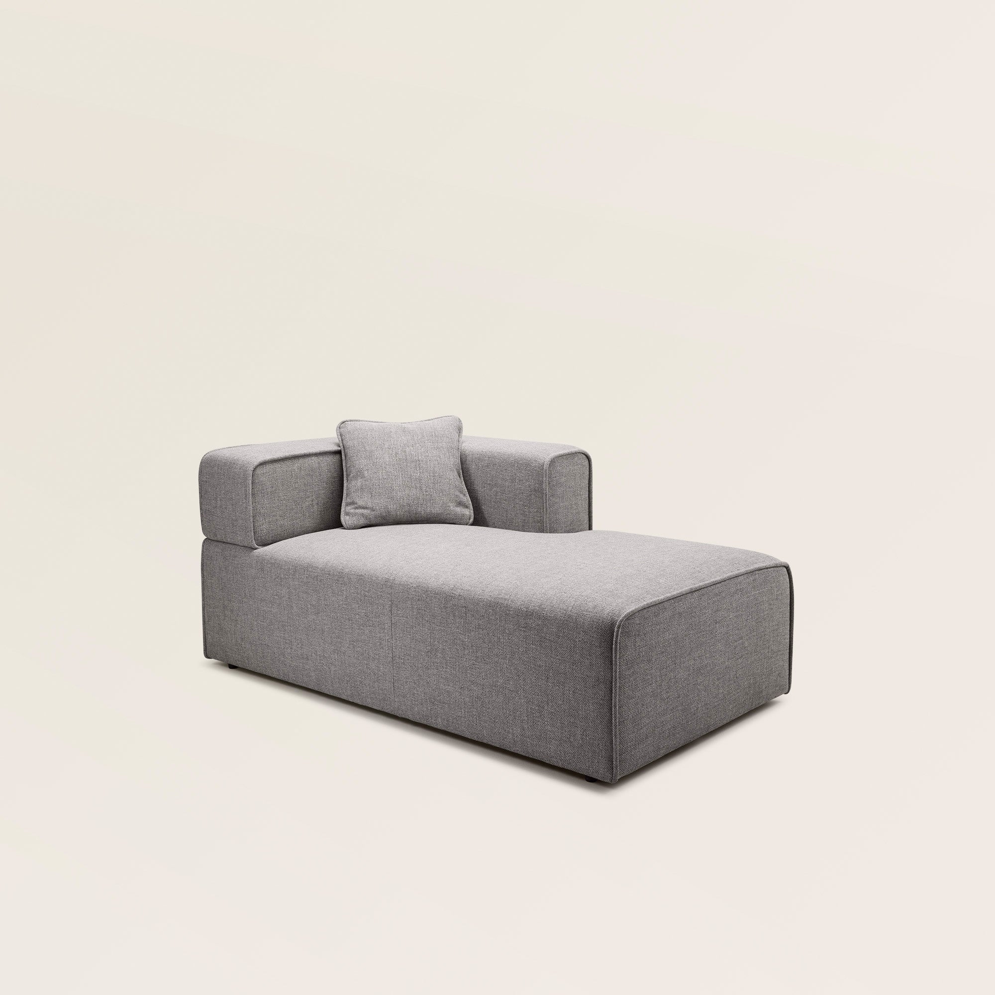 Méridienne modulable D ANDERS gris moyen chiné
