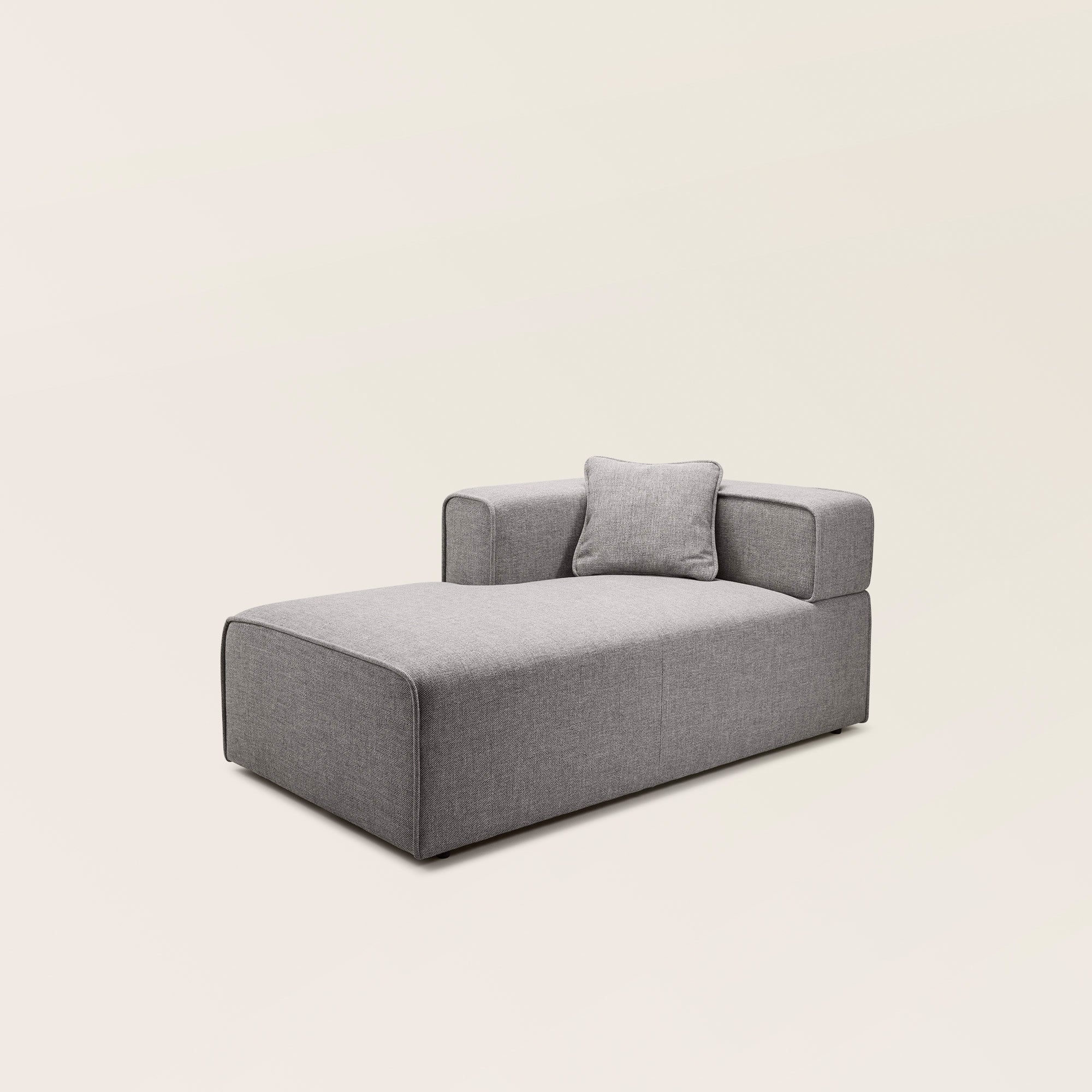 Méridienne modulable D ANDERS gris chiné