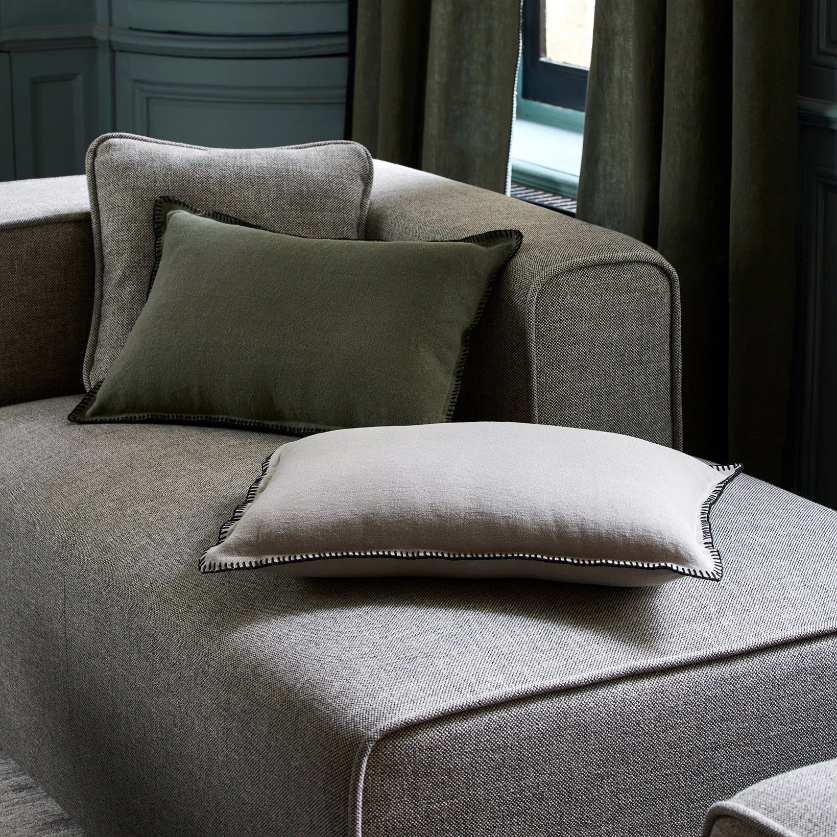 Méridienne modulable G ANDERS gris chiné