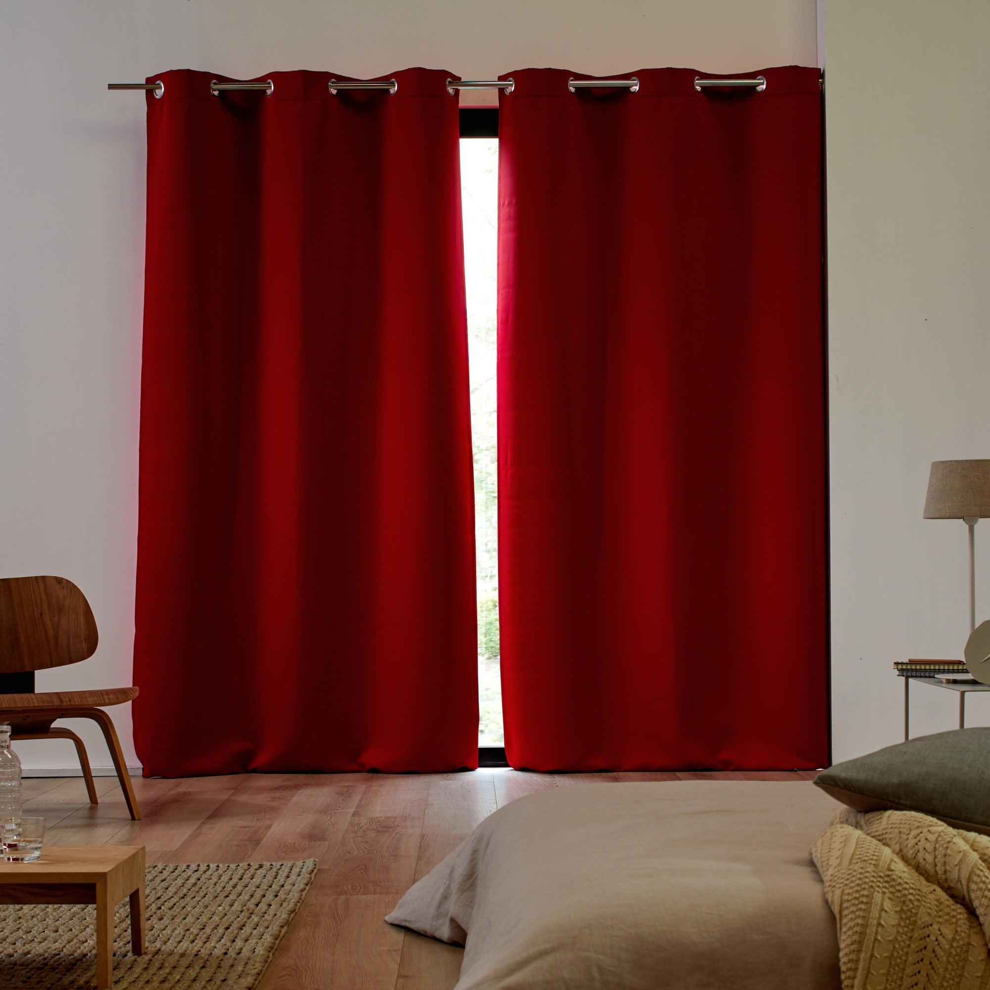 Occultant à oeillets BLACKOUT rouge vif