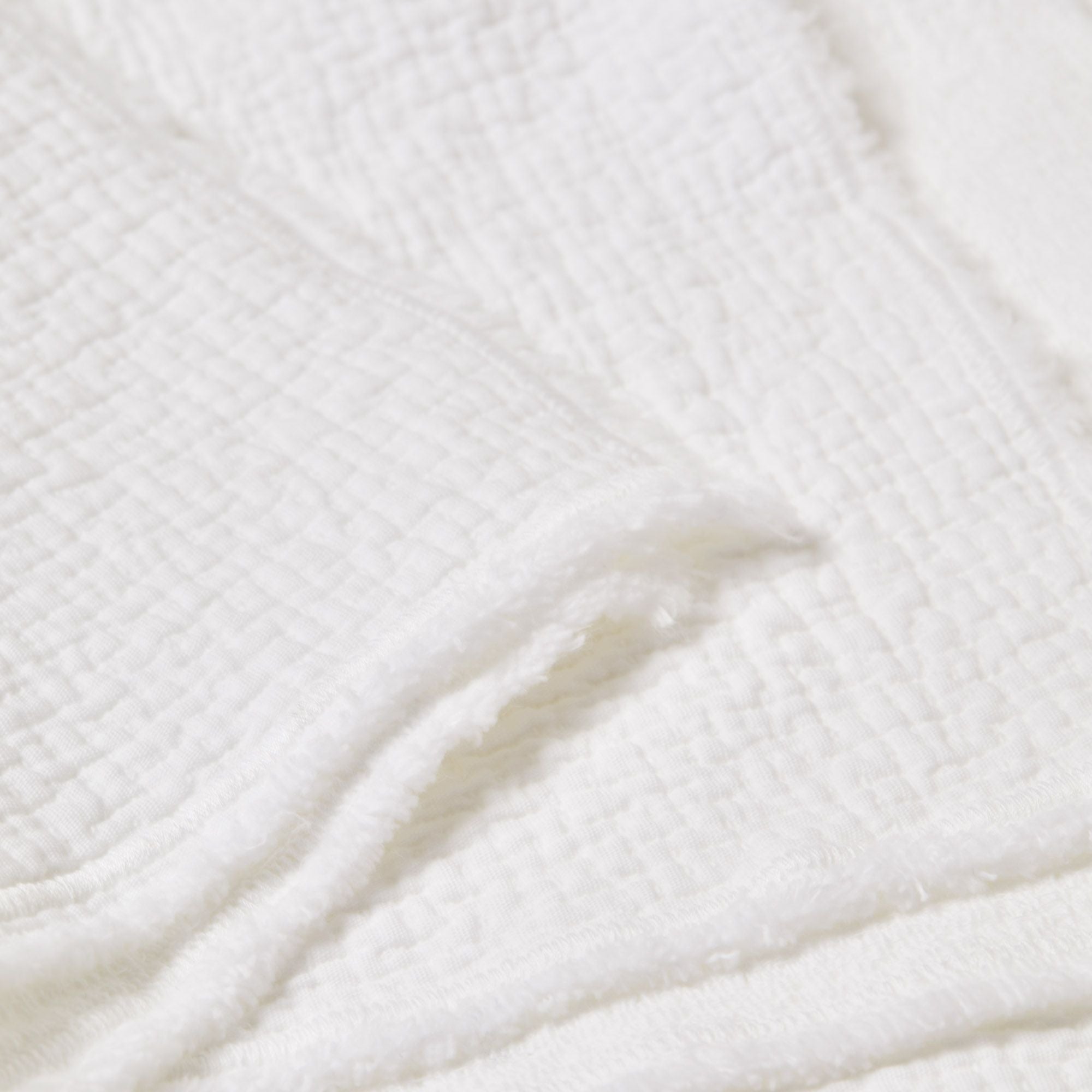 Plaid BATISTA blanc coton