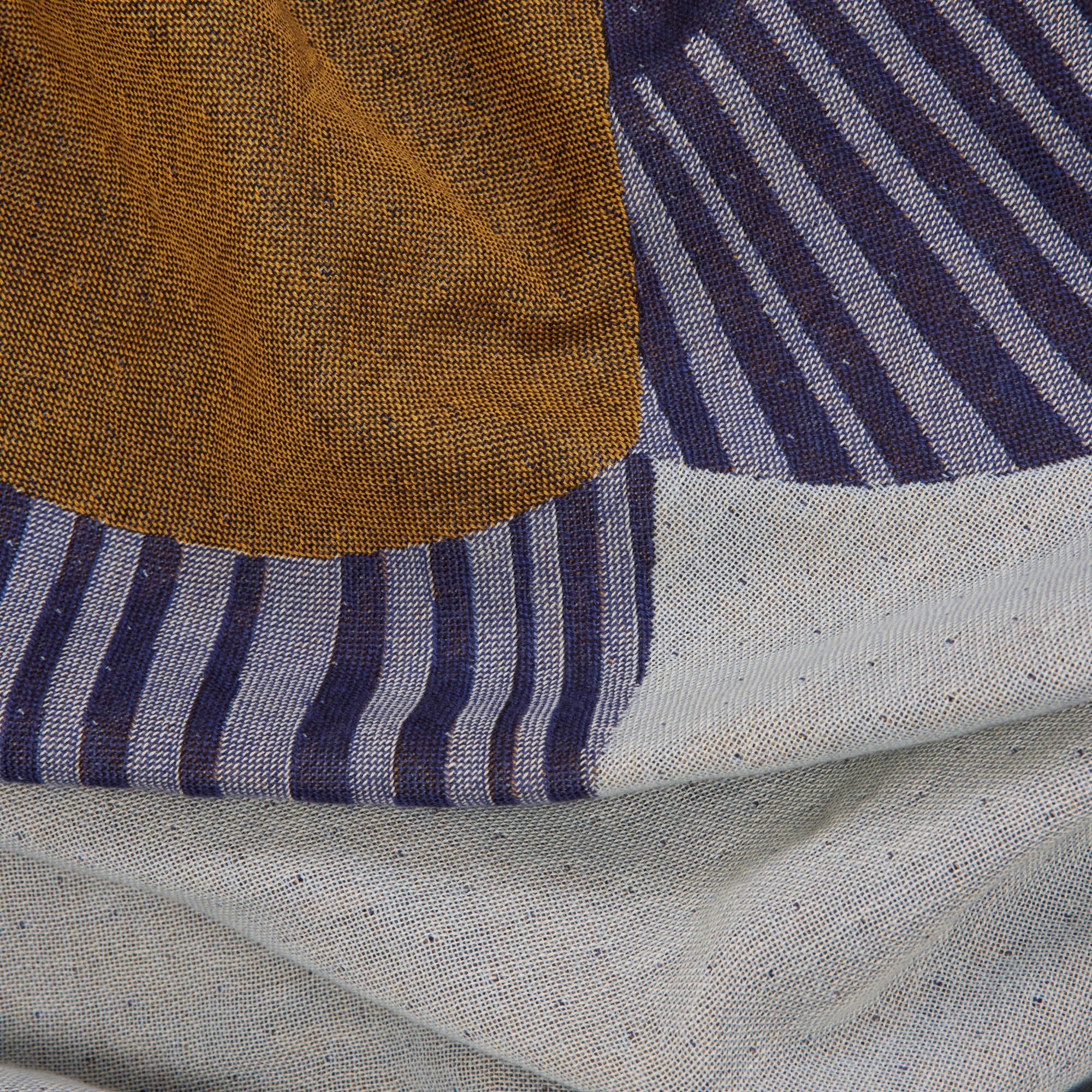 Plaid CALYPSO bleu marin et bronze