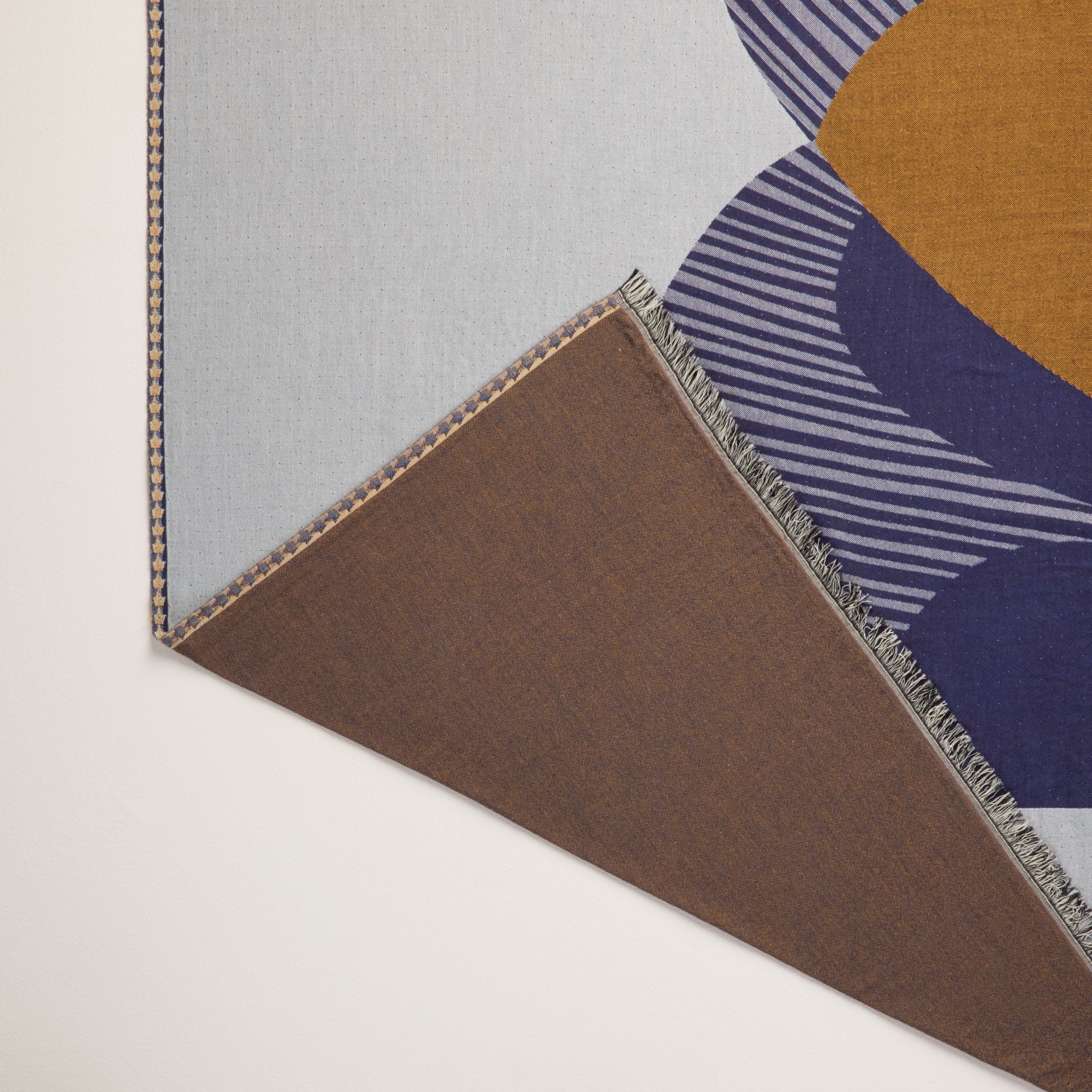 Plaid CALYPSO bleu marin et bronze