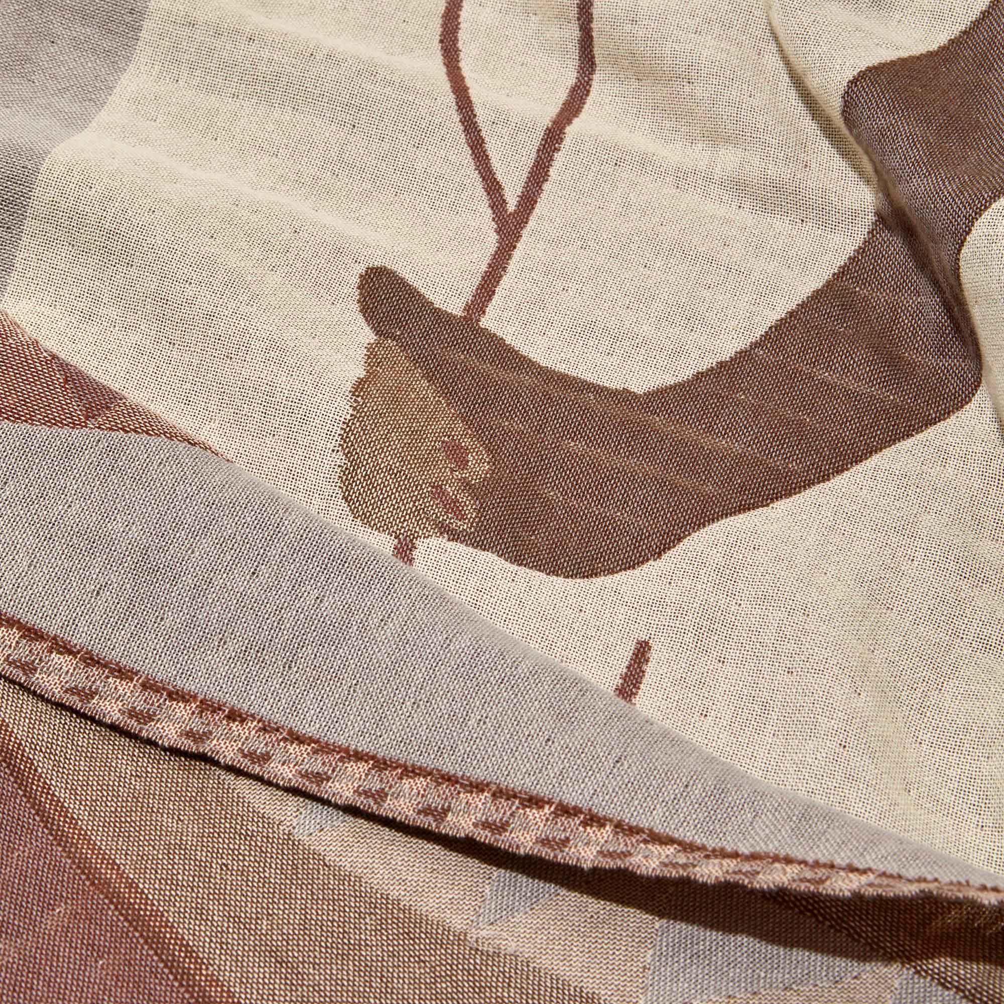 Plaid DIANA naturel et terracotta