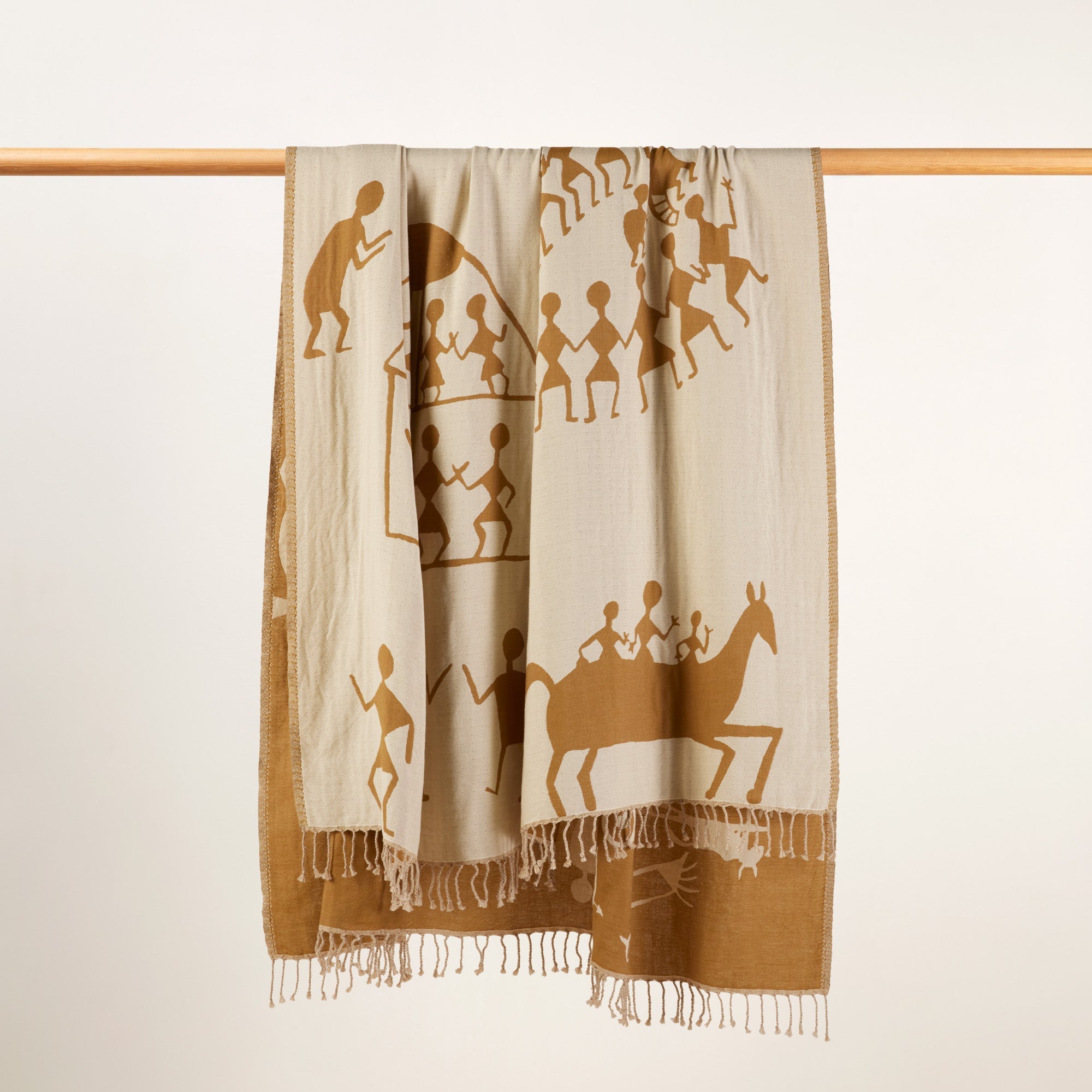 Plaid KANOUR ecru et bronze