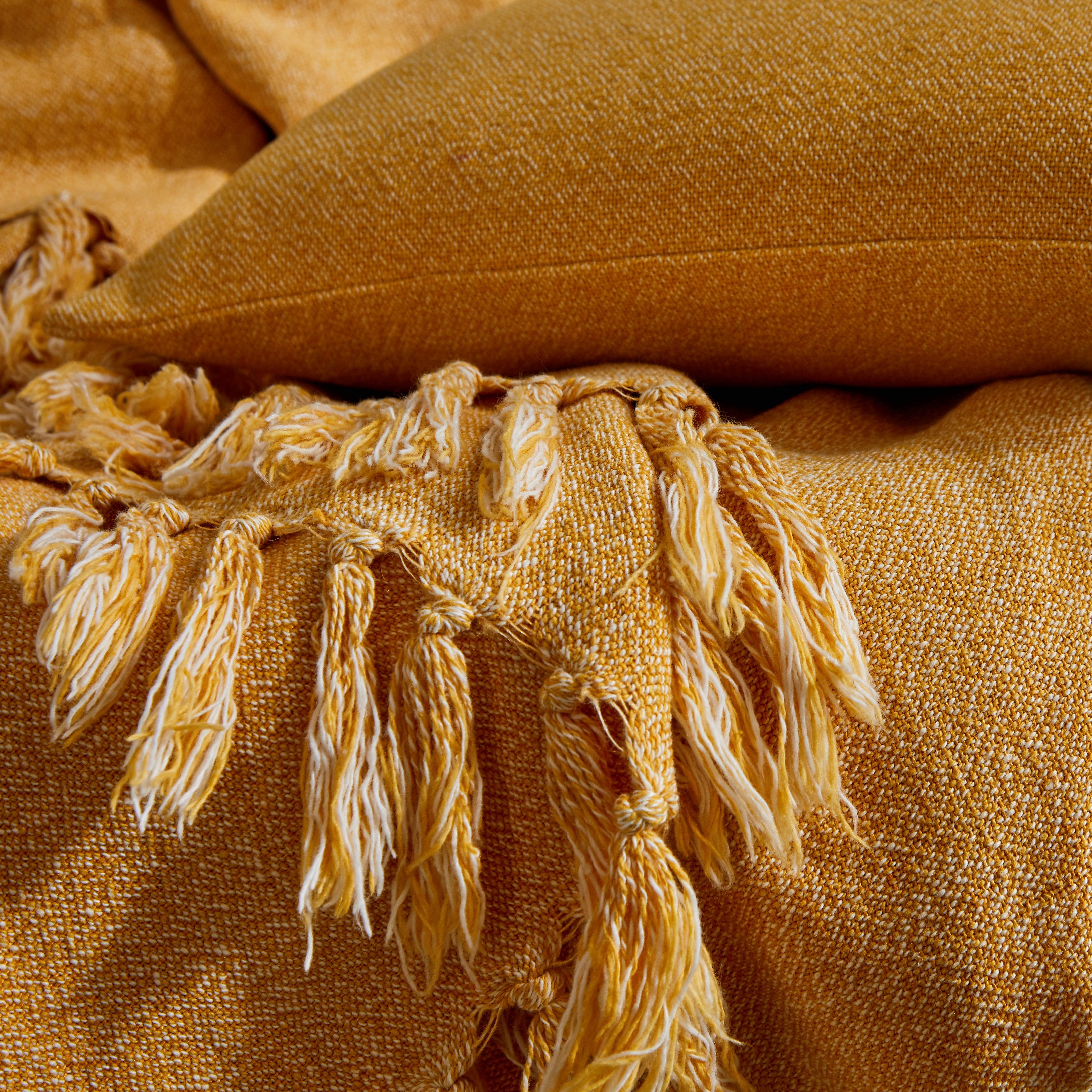 Plaid WATERFALL jaune ocre