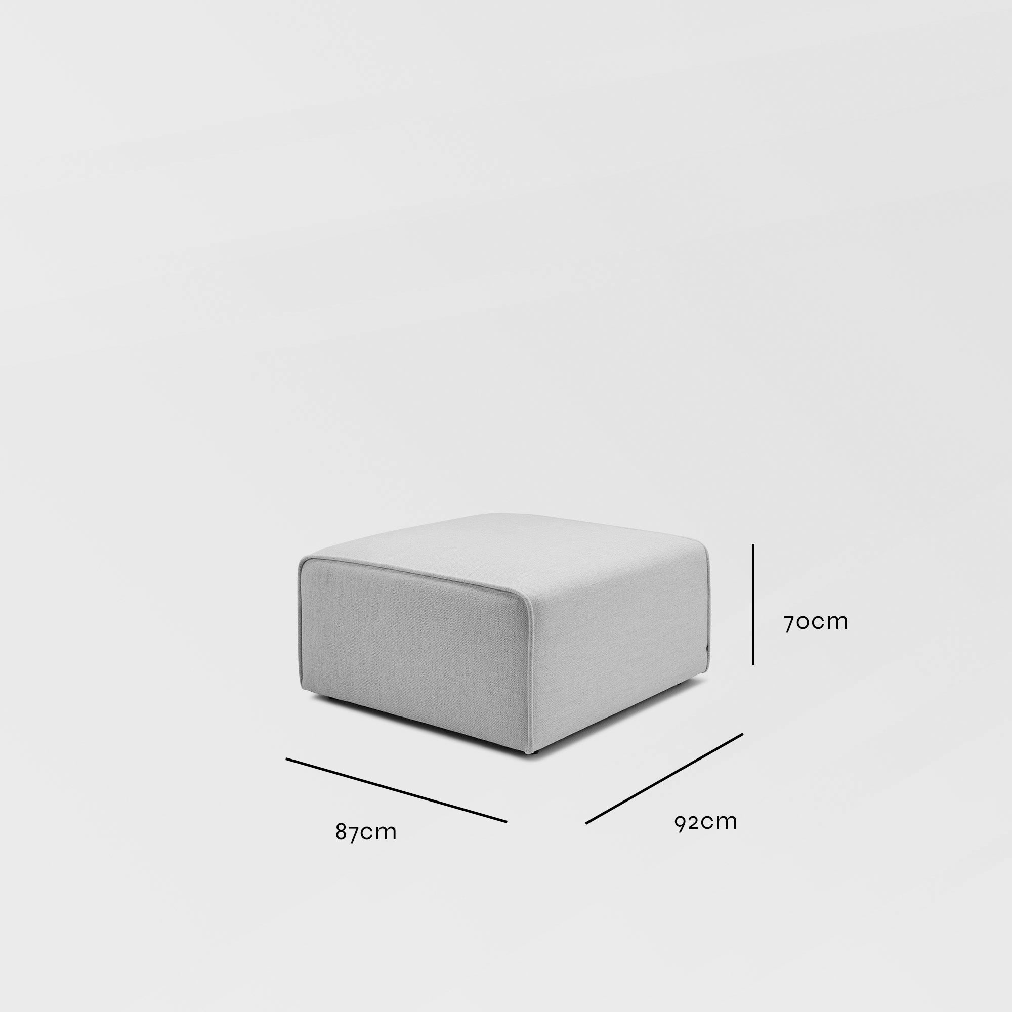 Pouf modulable ANDERS gris moyen chiné