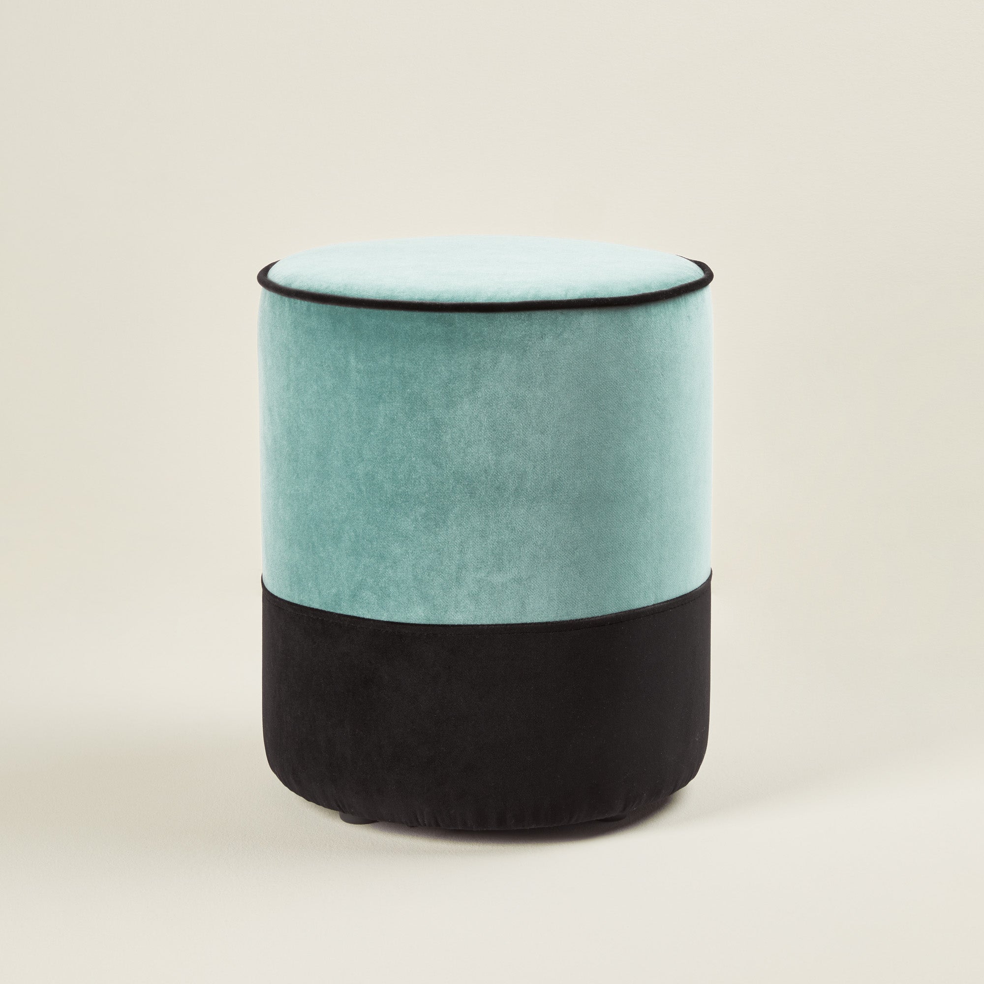 Pouf NOE céladon et noir