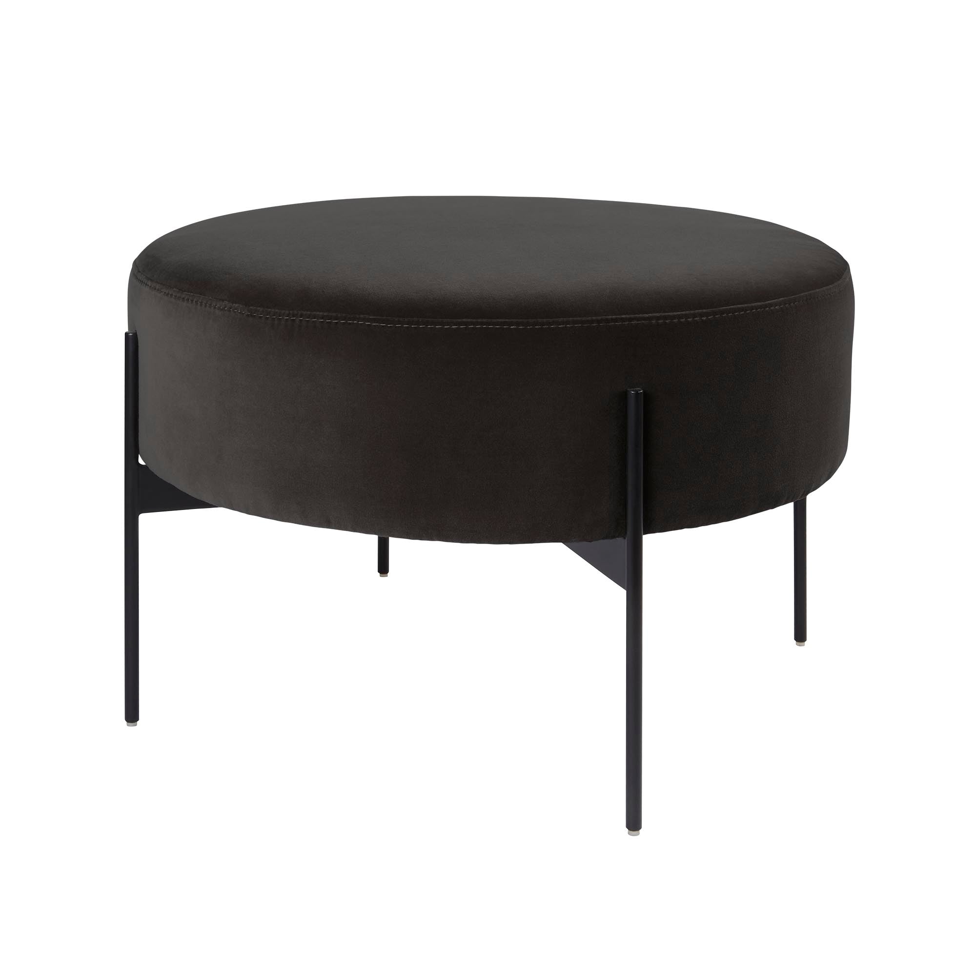 Repose-pied ARTUS velours gris