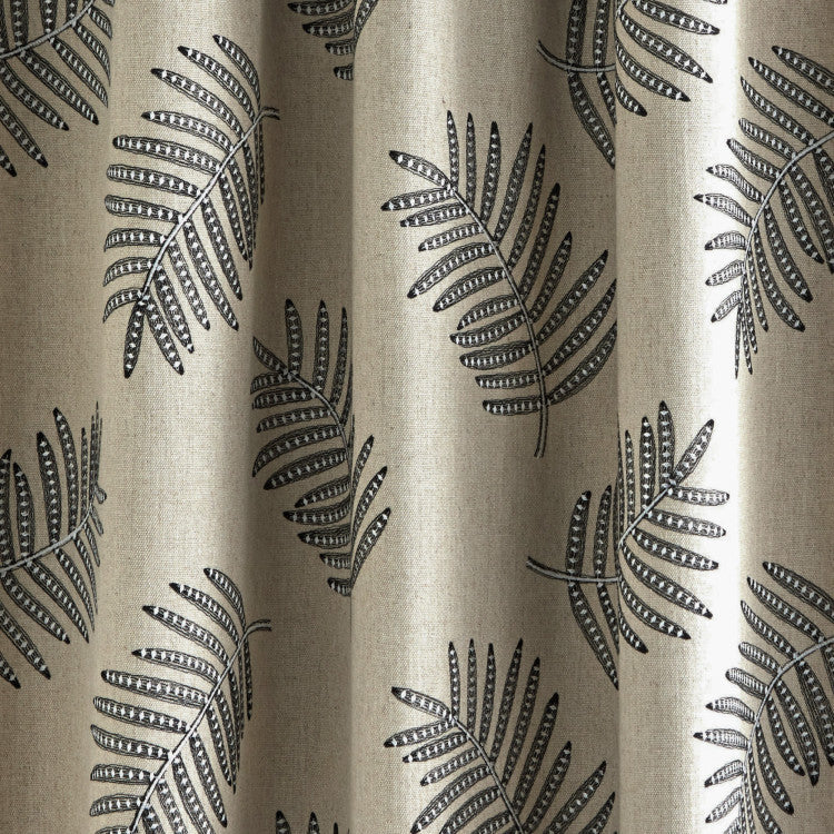 Rideau à galon fronceur FILICO beige et noir