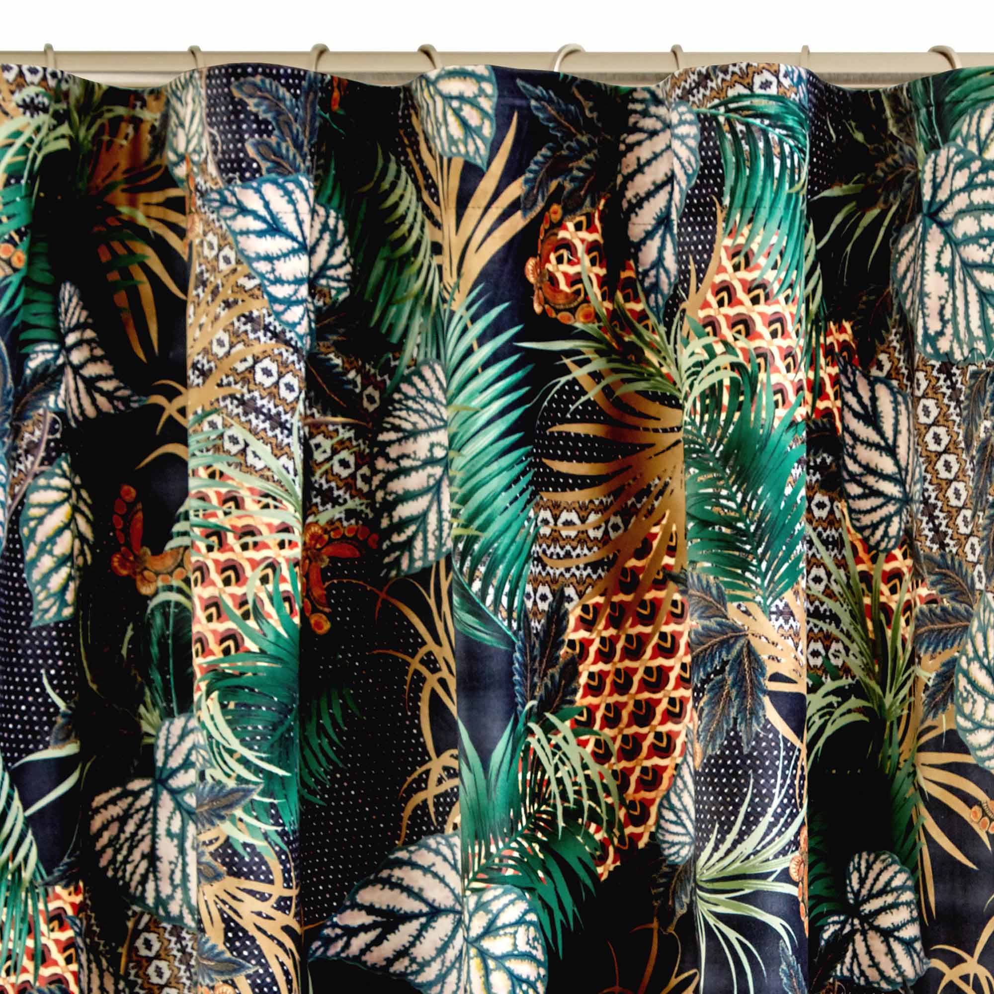 Rideau à galon fronceur GUALPA bleu nuit