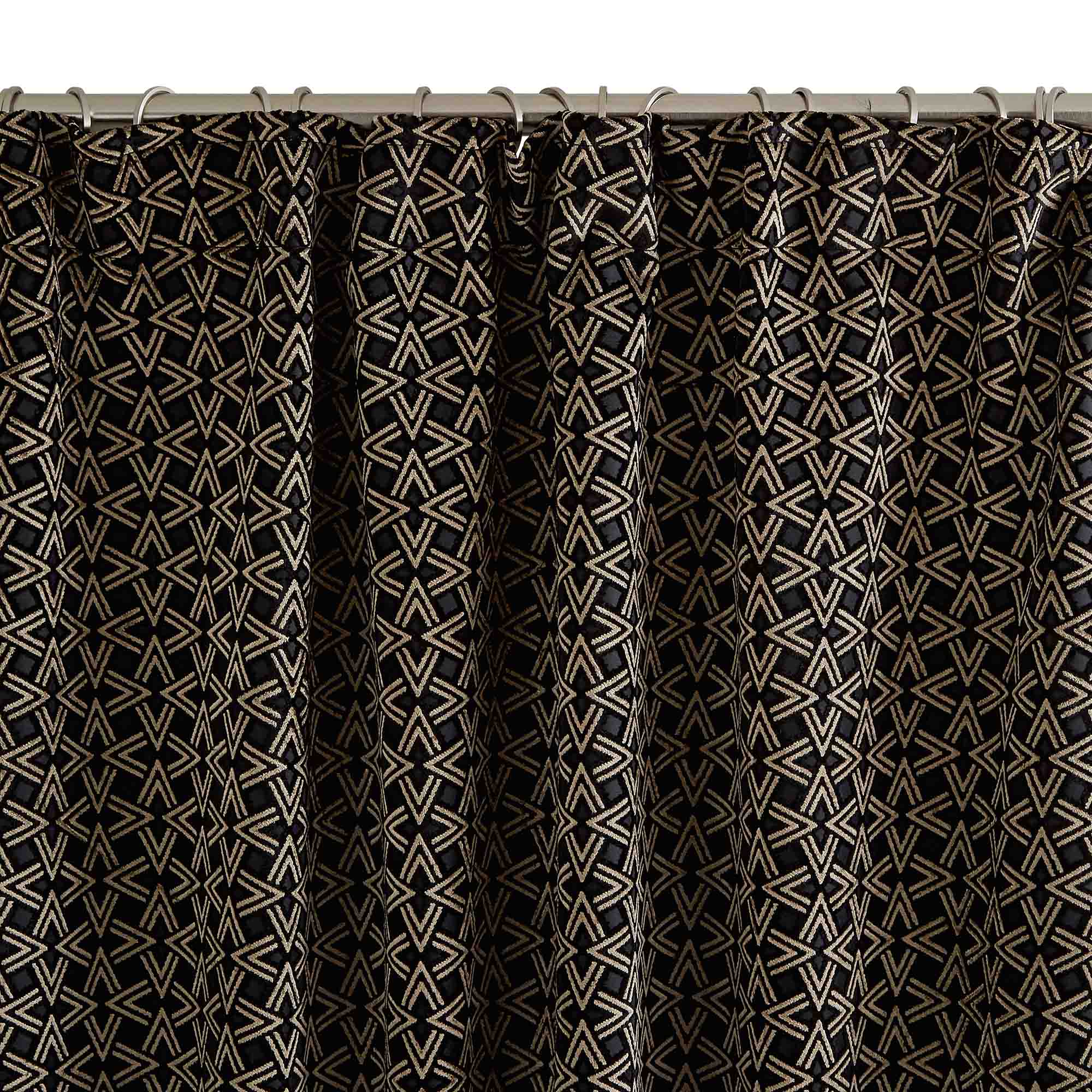 Rideau à galon fronceur OSCAR noir et taupe
