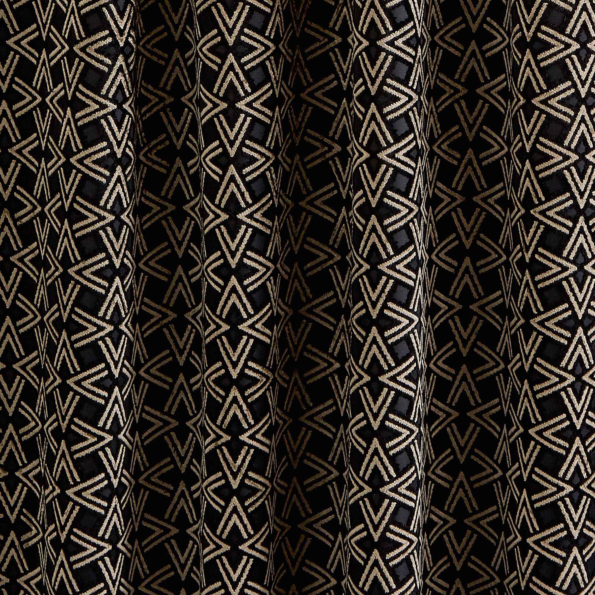 Rideau à galon fronceur OSCAR noir et taupe