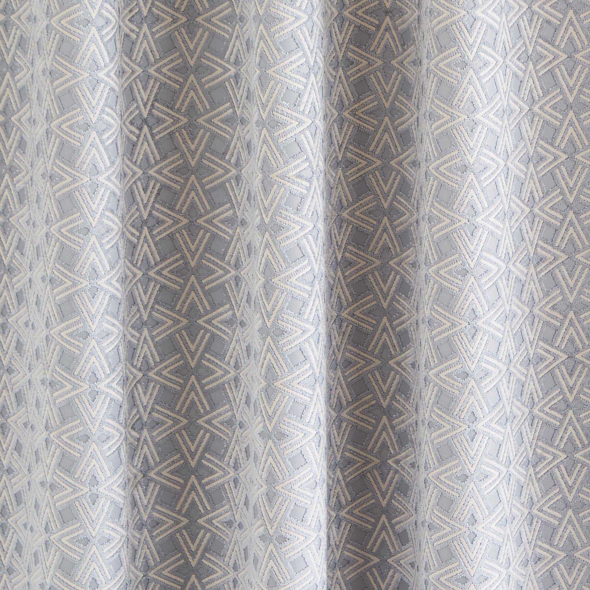 Rideau à galon fronceur OSCAR gris et blanc