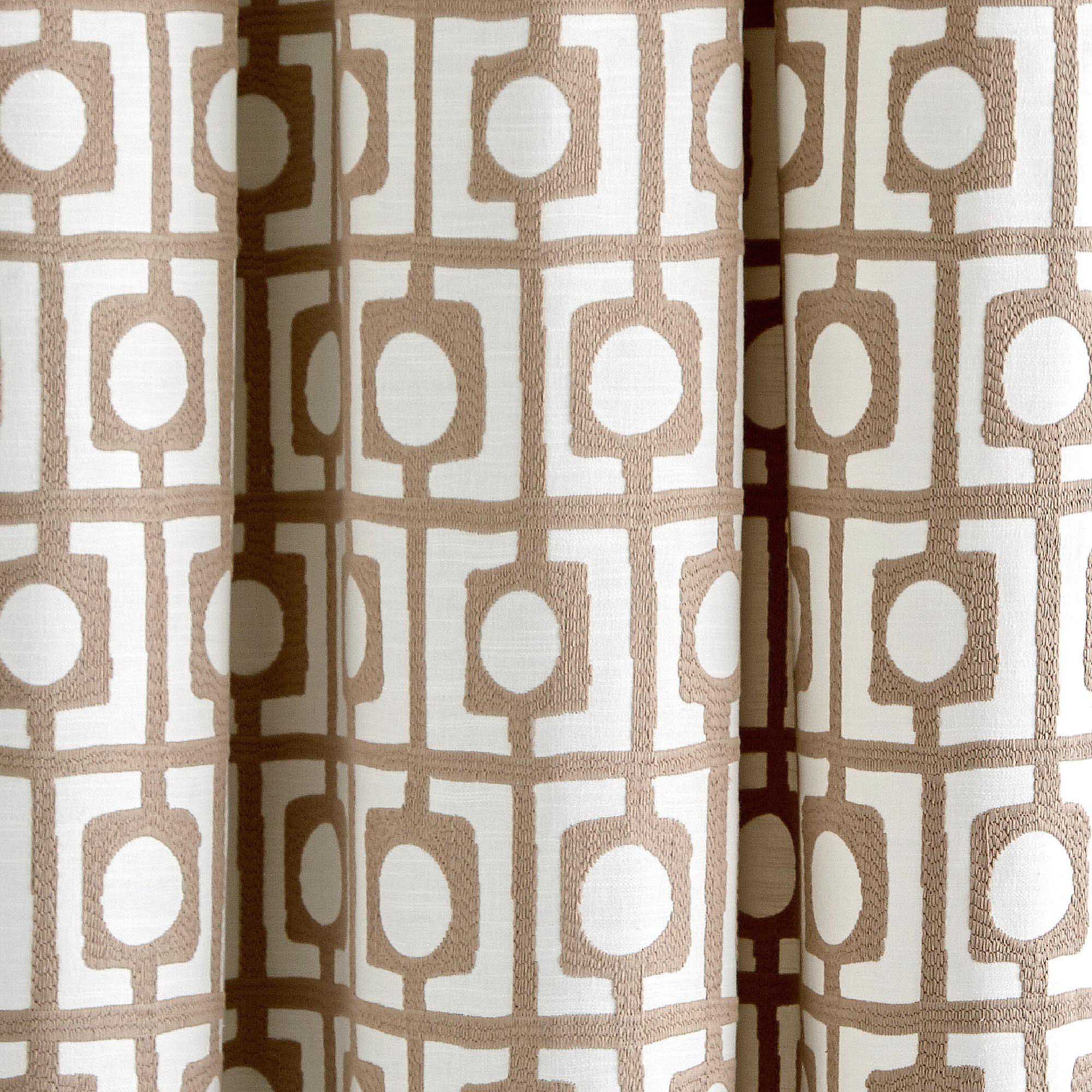 Rideau à oeillets ABSTRACT naturel et beige