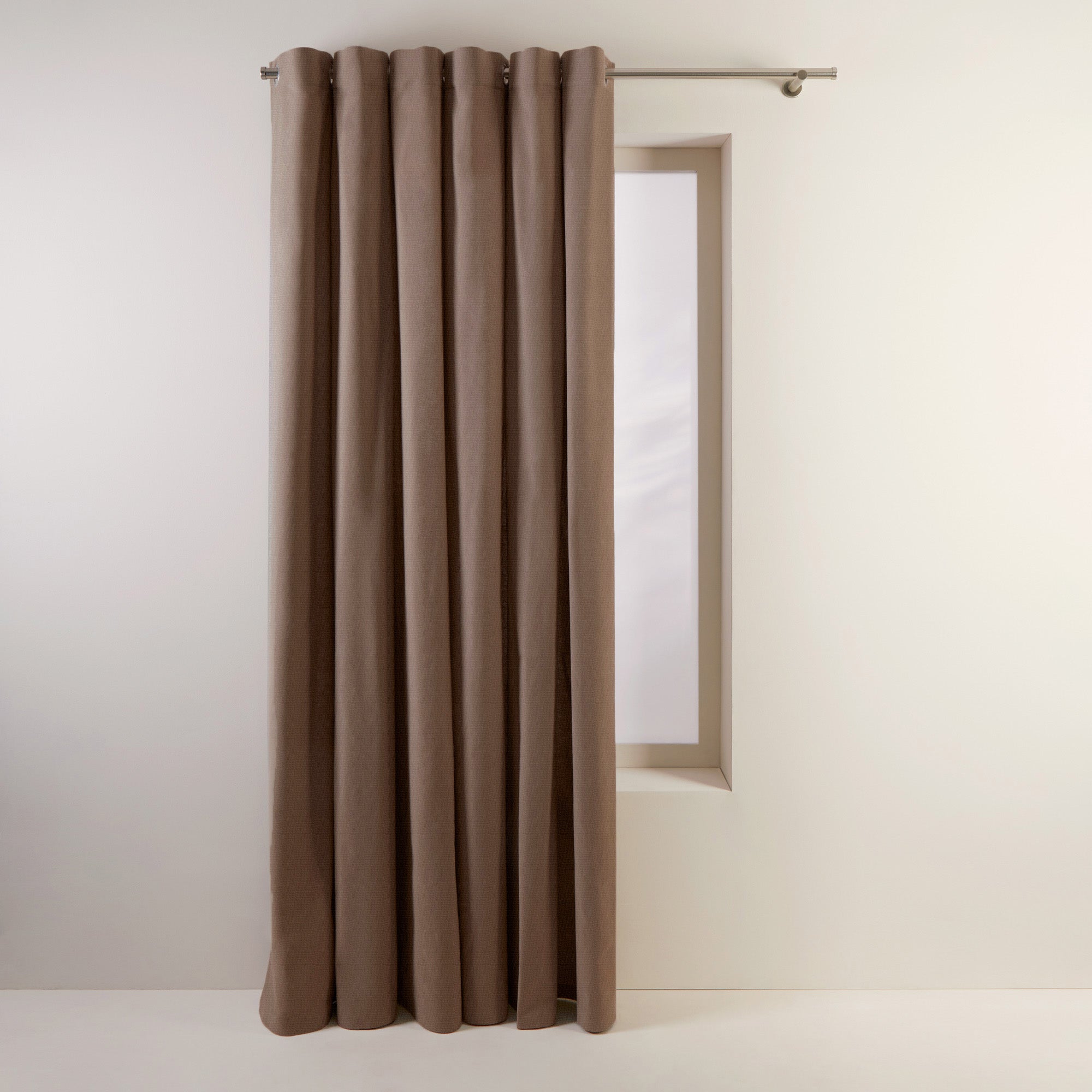 Rideau à oeillets LORCA gris taupe