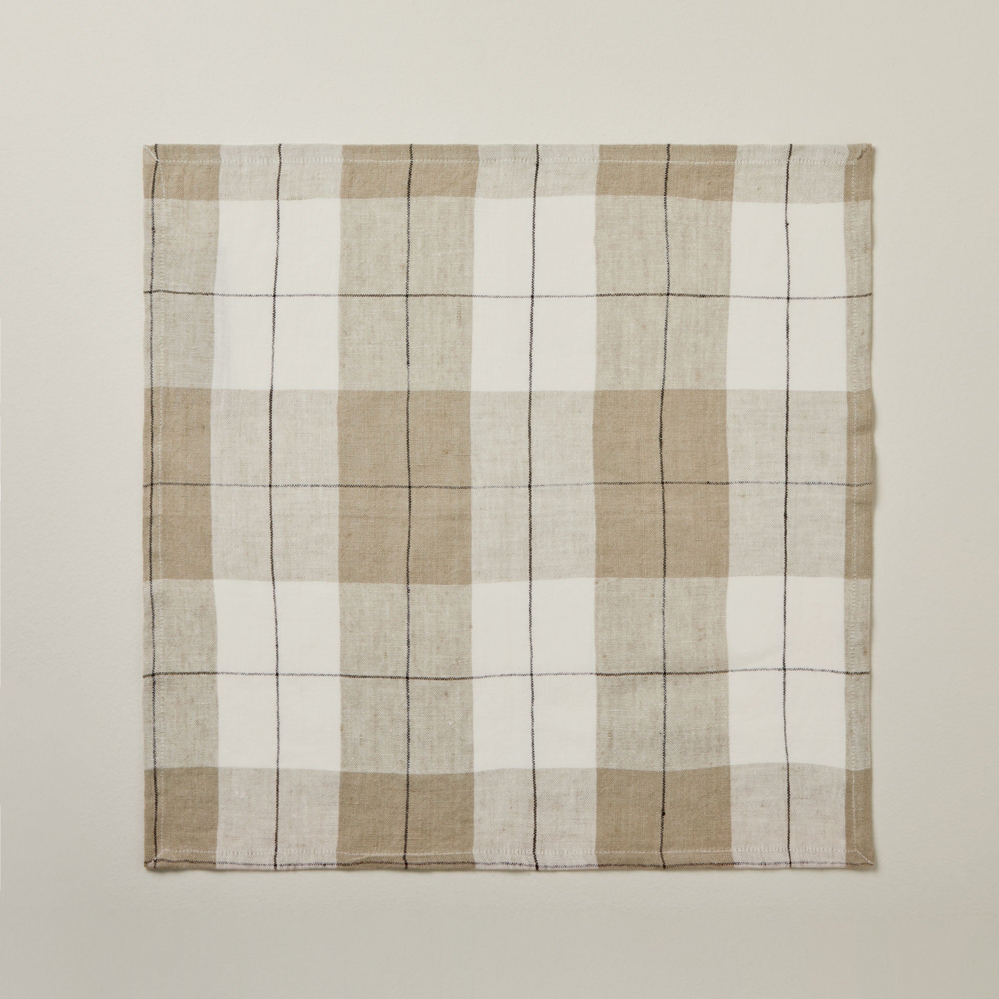 Serviette de table GREGORY naturel et blanc cassé