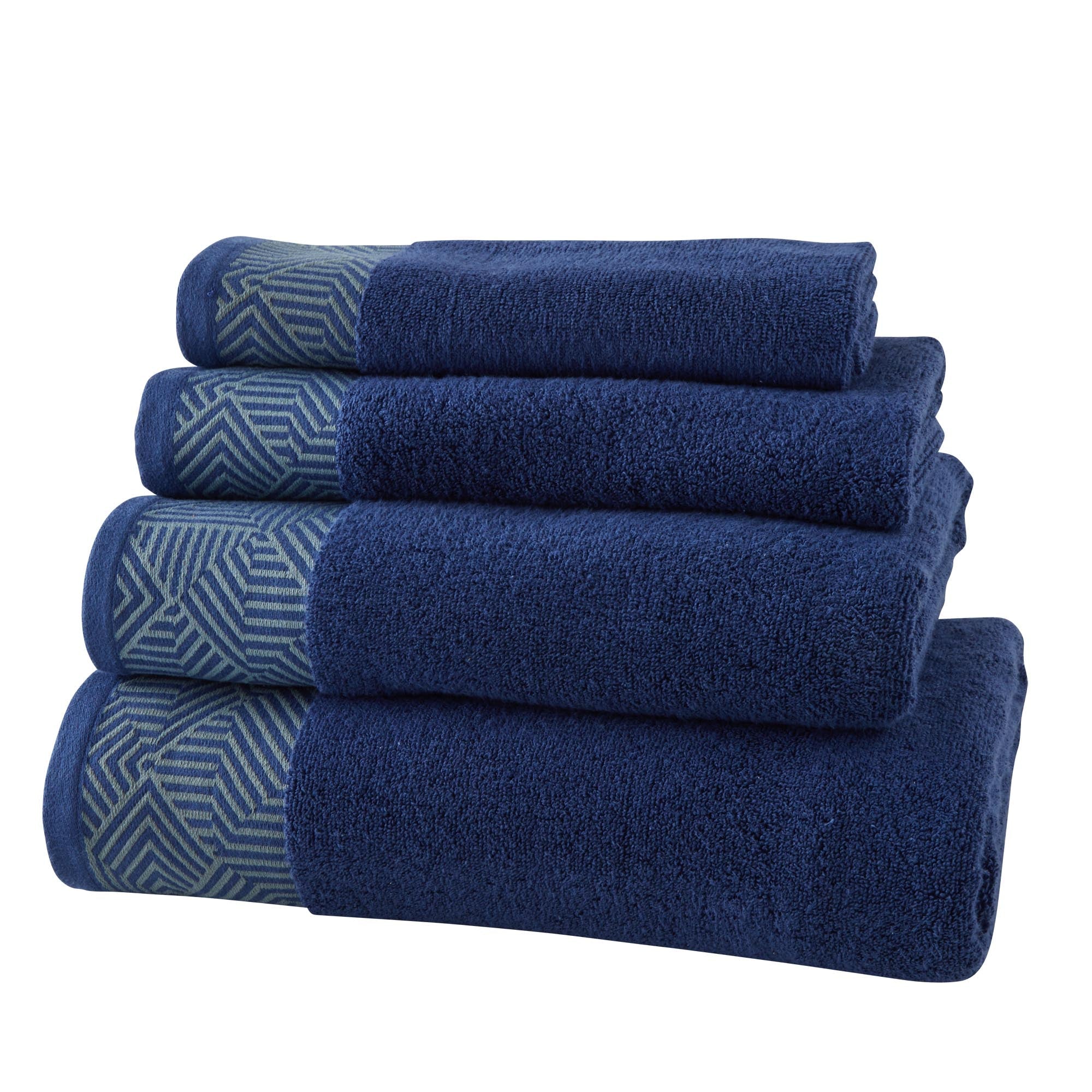 Serviette de toilette THEOREME bleu et vert