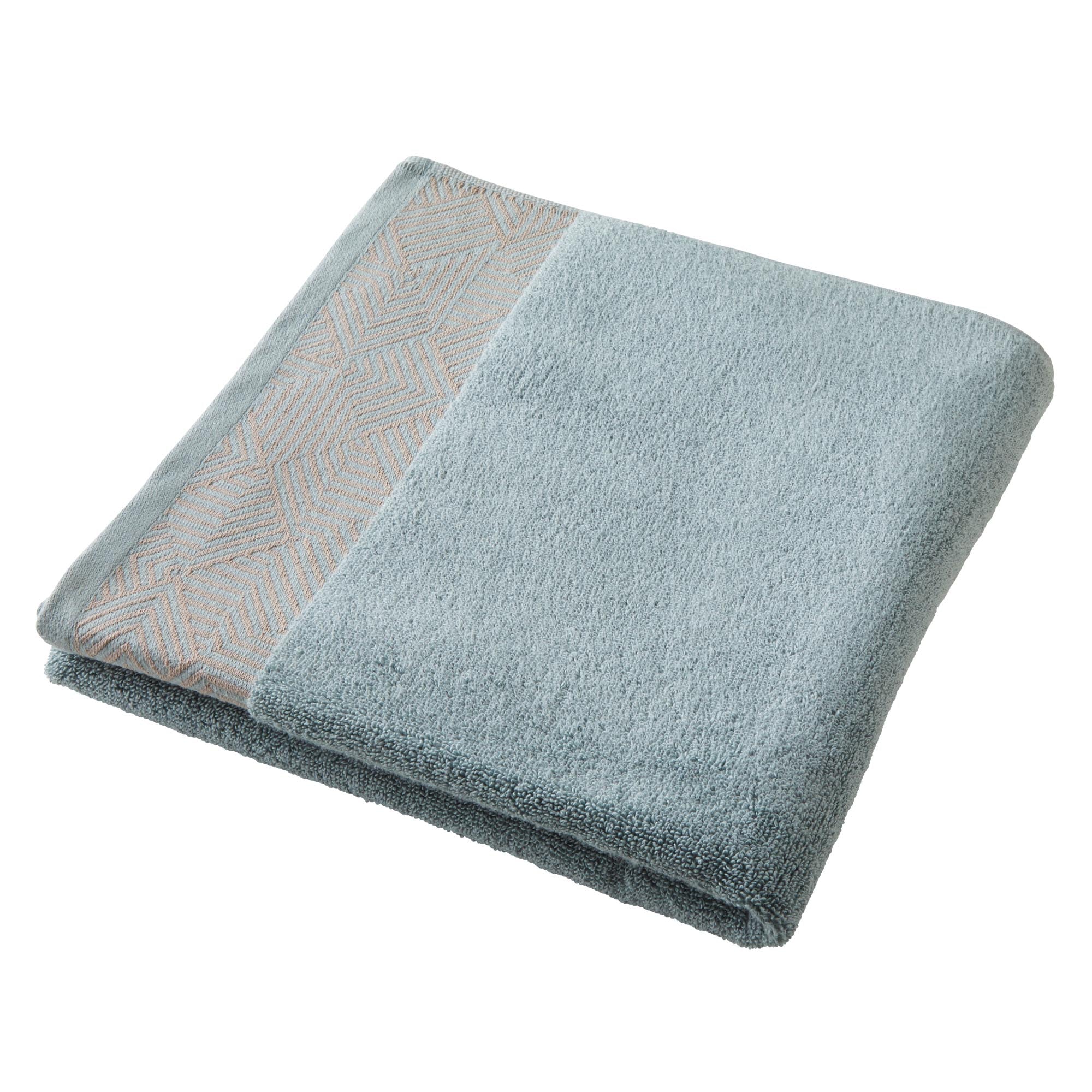 Serviette de toilette THEOREME vert et beige