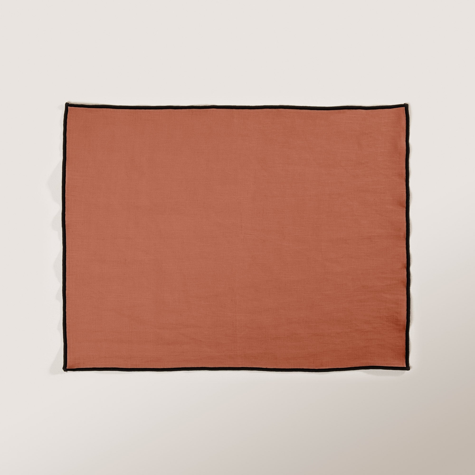 Set de table CARLINA terracotta et bourdon noir