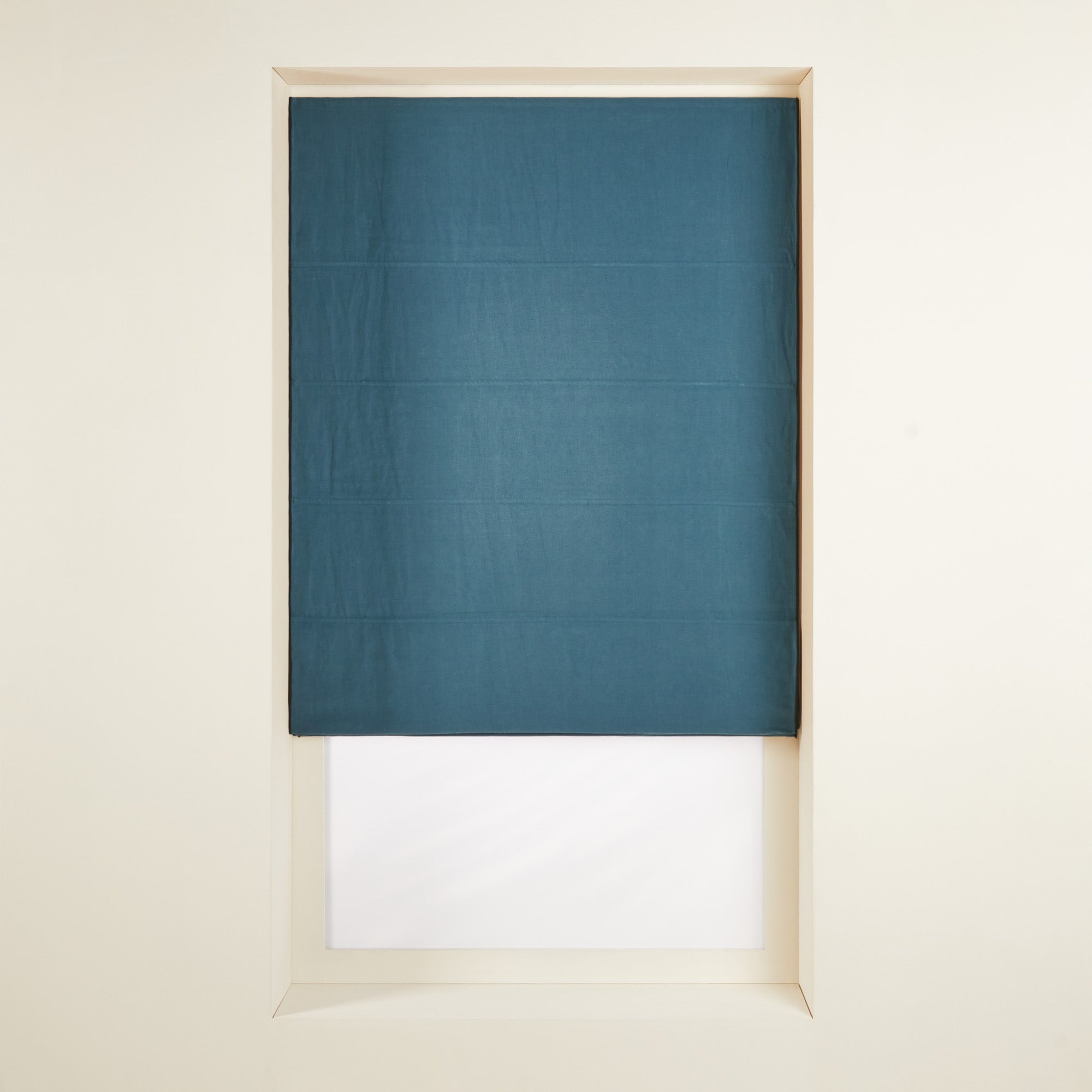 Store bateau occultant CARLINA pétrole et bourdon noir